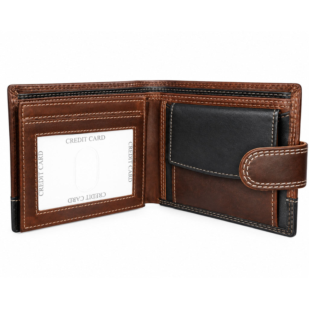 Jubleeo leatherbifold multicard mens wallet brown