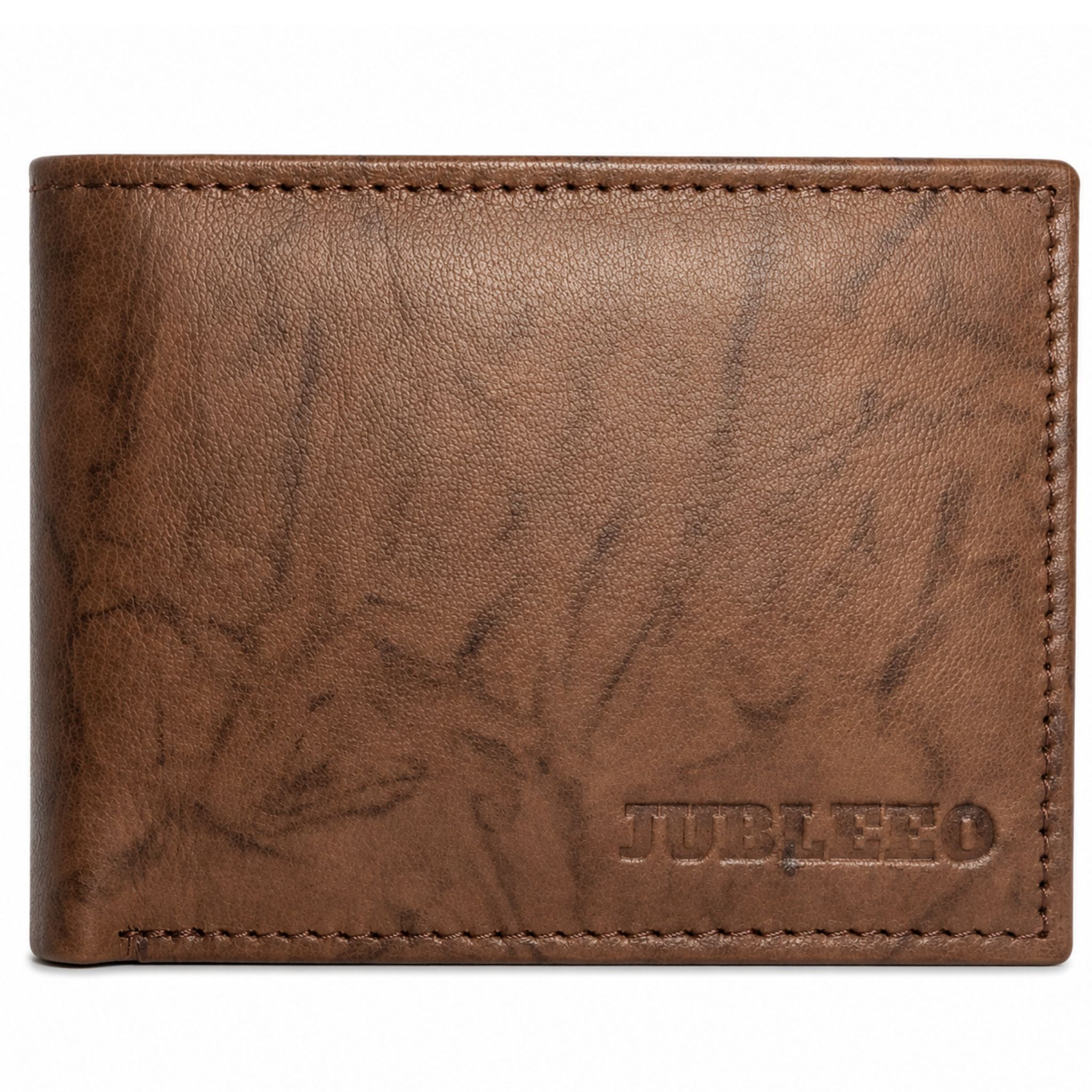 Jubleeo leather bifold pocket mens wallet antique