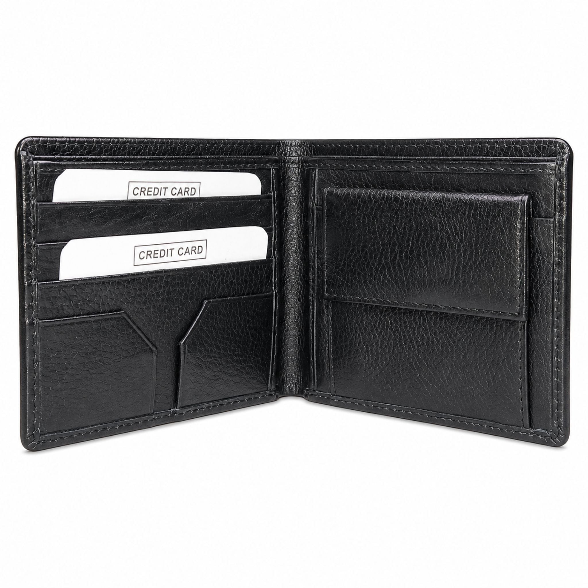 Jubleeo leather bifole pocket mens wallet black