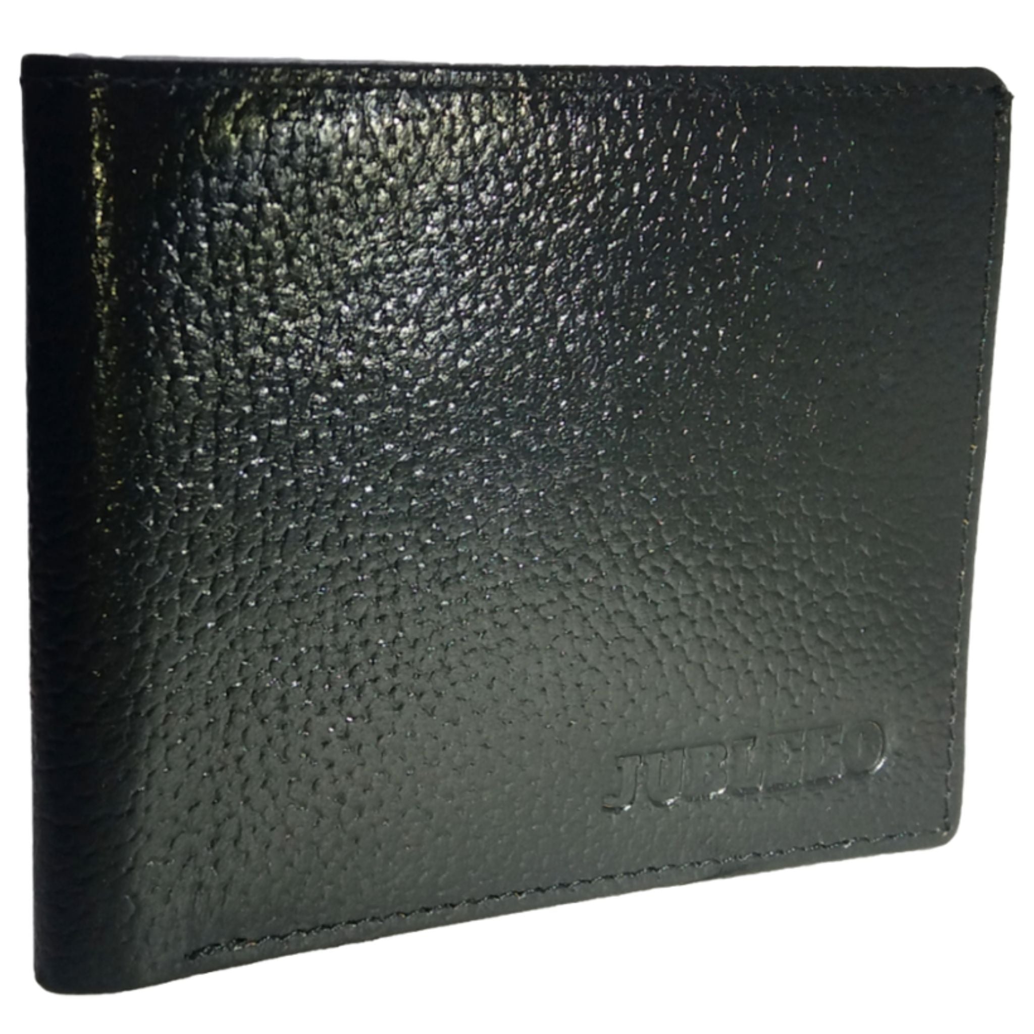 Jubleeo Leather Biold Pocket Mens Wallet Black