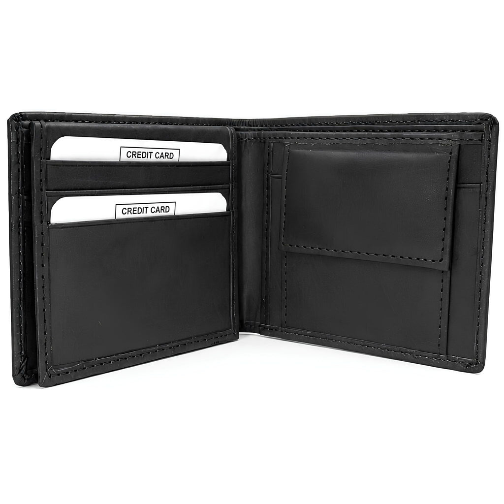 Jubleeo leather id pocket mens wallet black