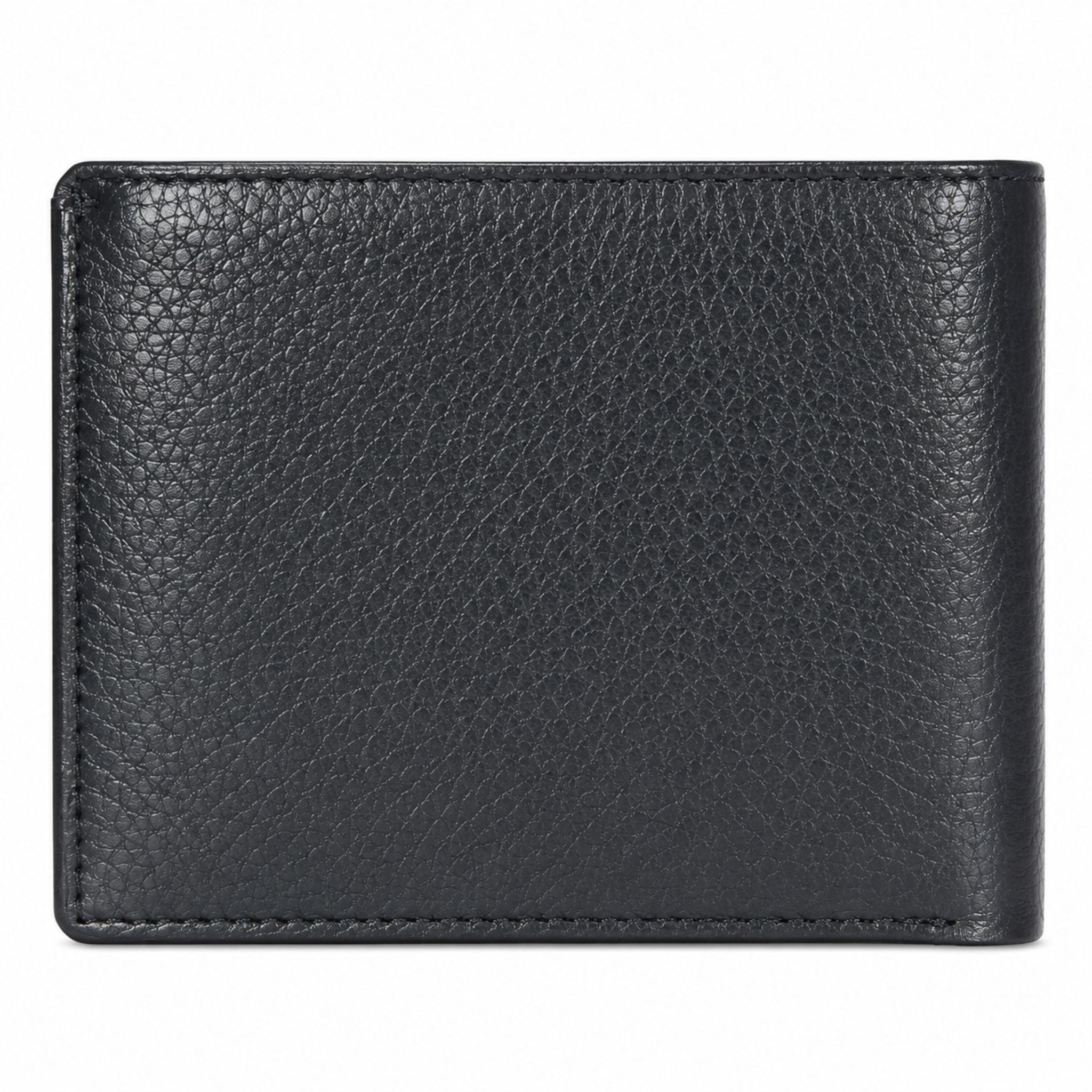 Jubleeo leather bifole pocket mens wallet black