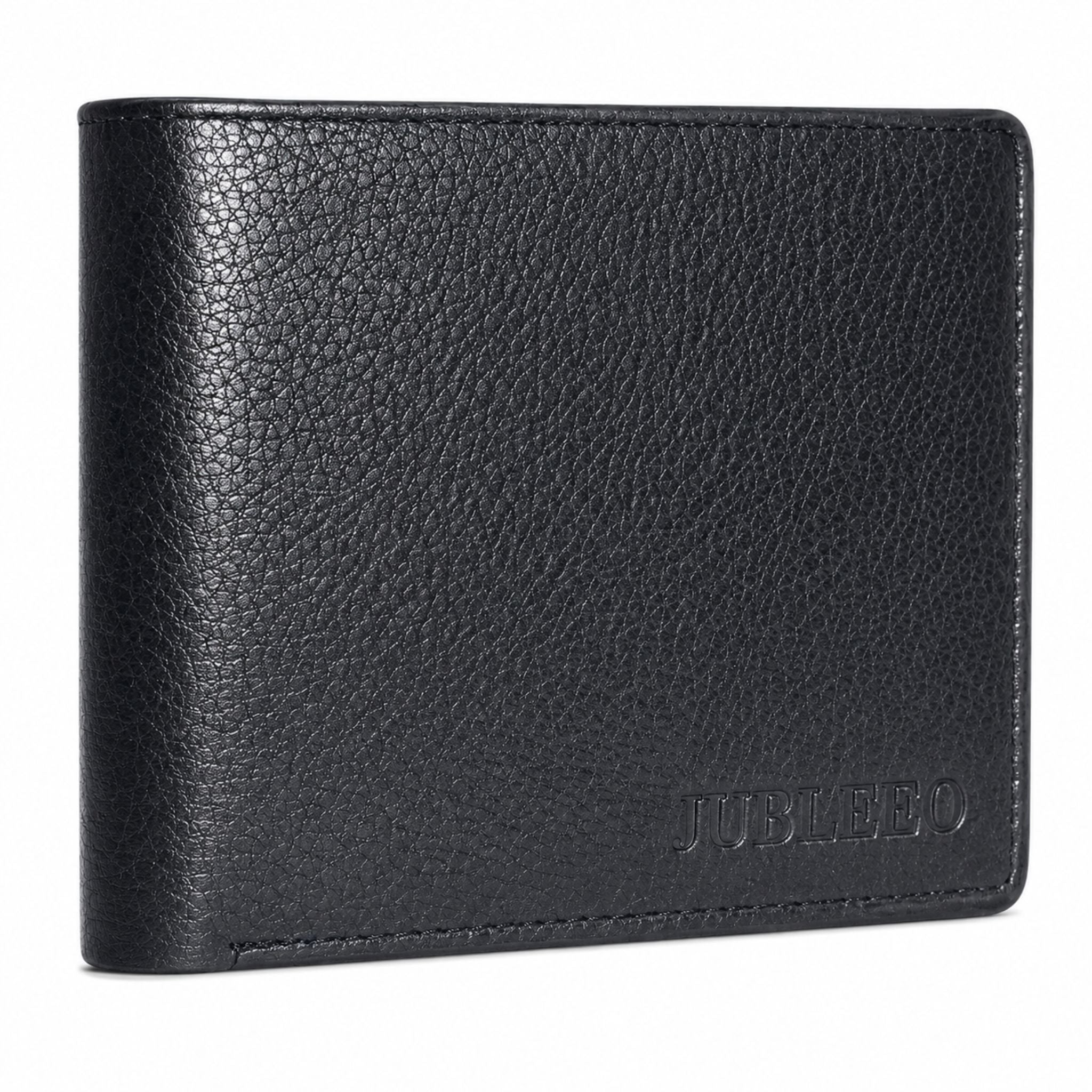 Jubleeo leather bifole pocket mens wallet black
