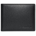 Jubleeo Leather Biold Pocket Mens Wallet Black
