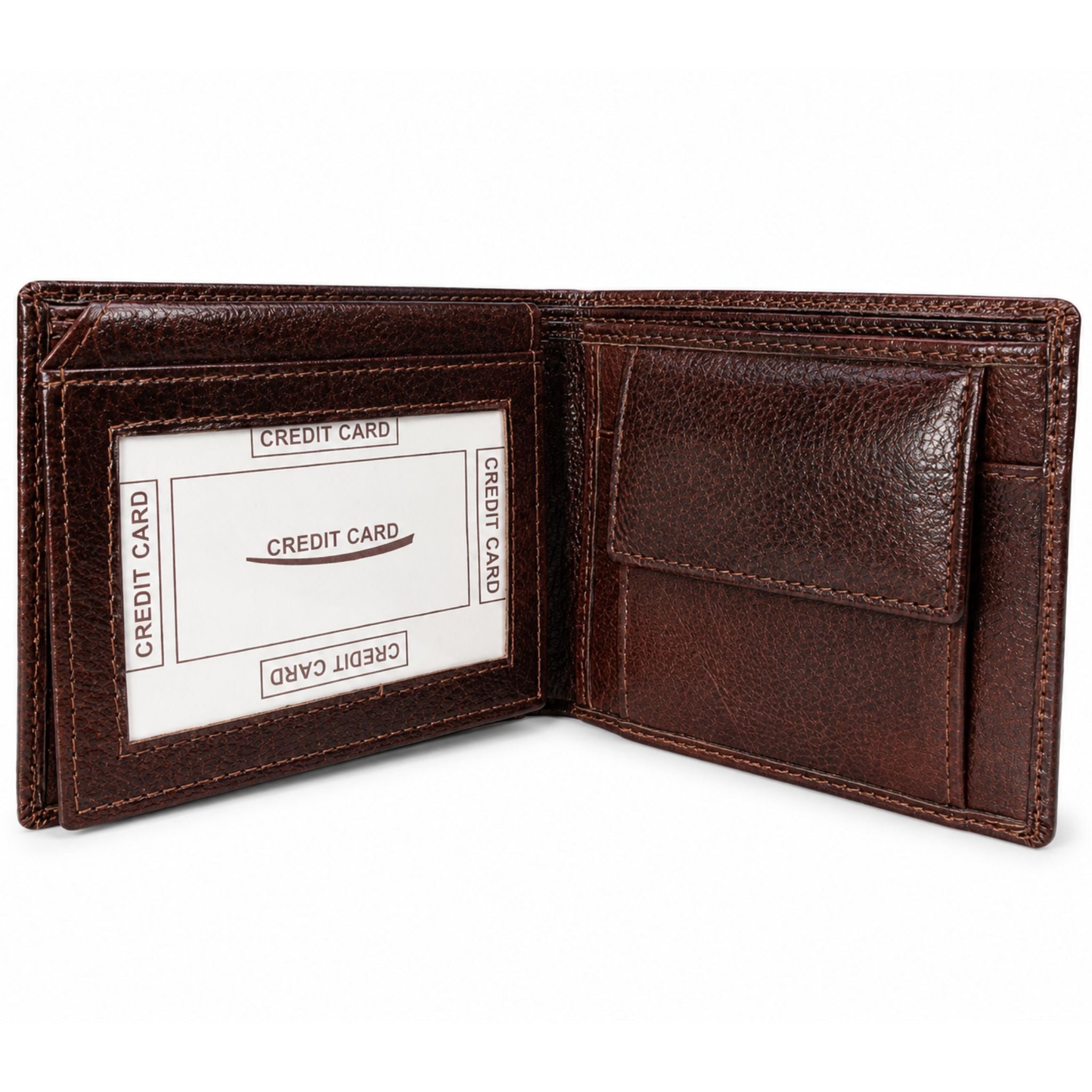 jubleeo leather bifold pocket mens wallet brown