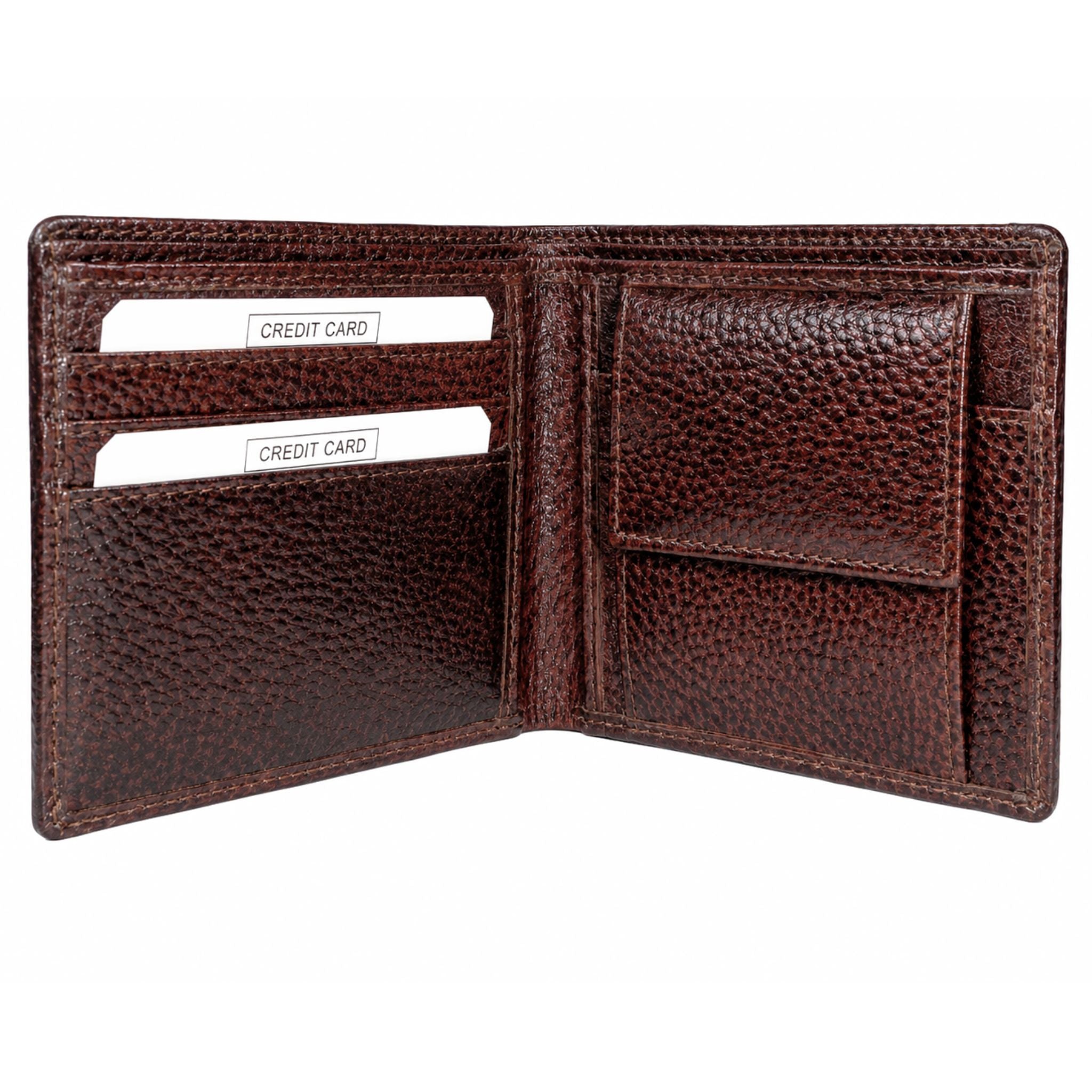 jjubleeo leather bifold pocket mens wallet brown