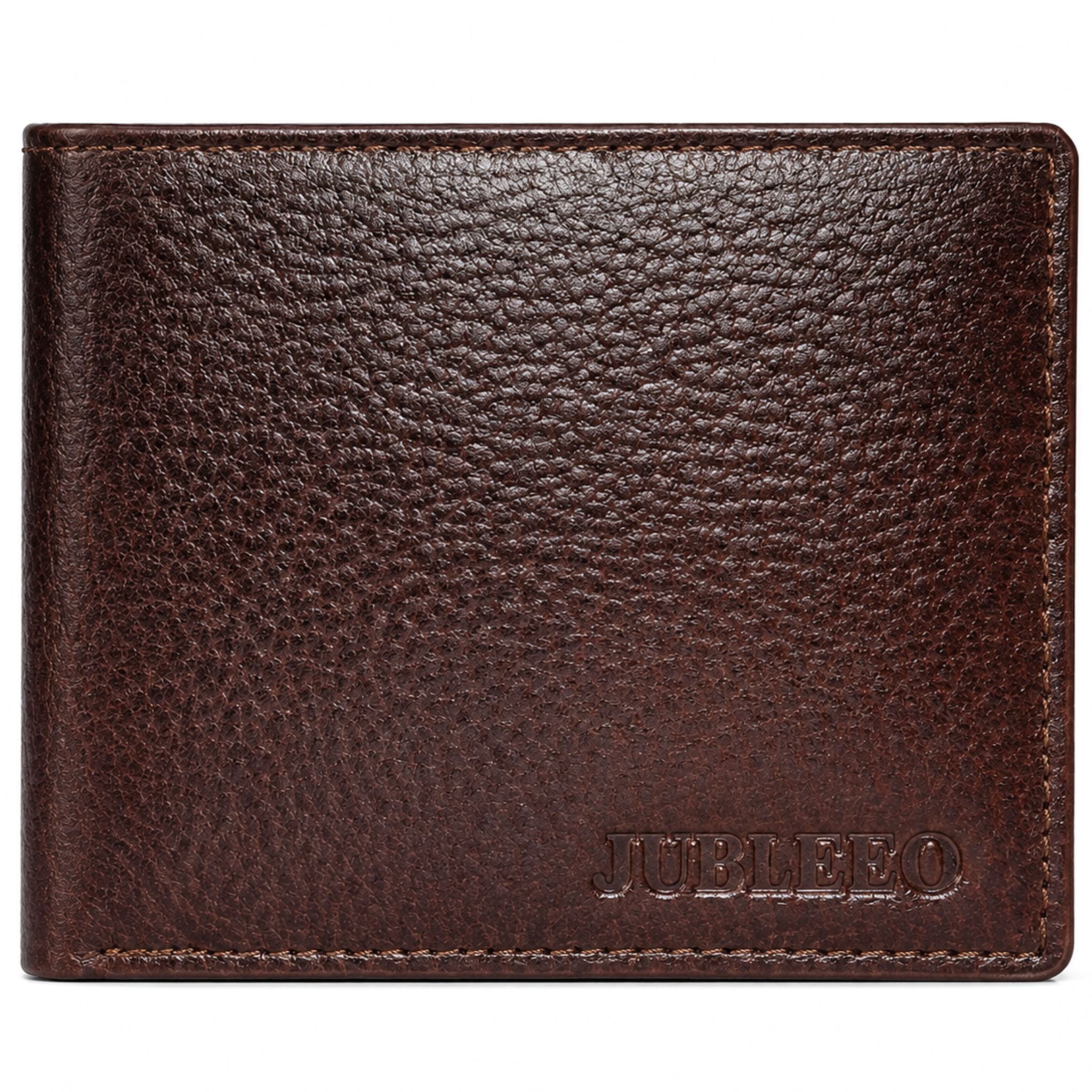 jubleeo leather bifold pocket mens wallet brown