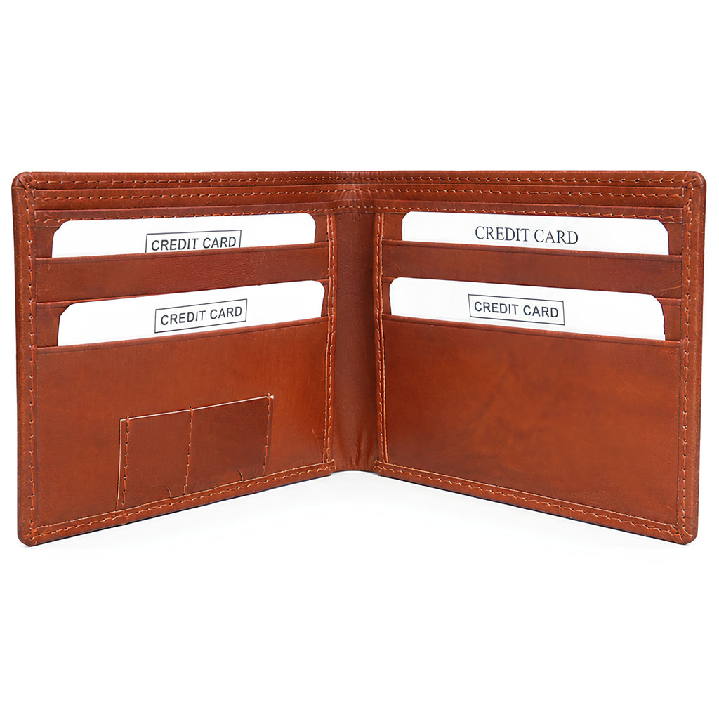 jubleeo leather bifold pocket mens wallet maroon