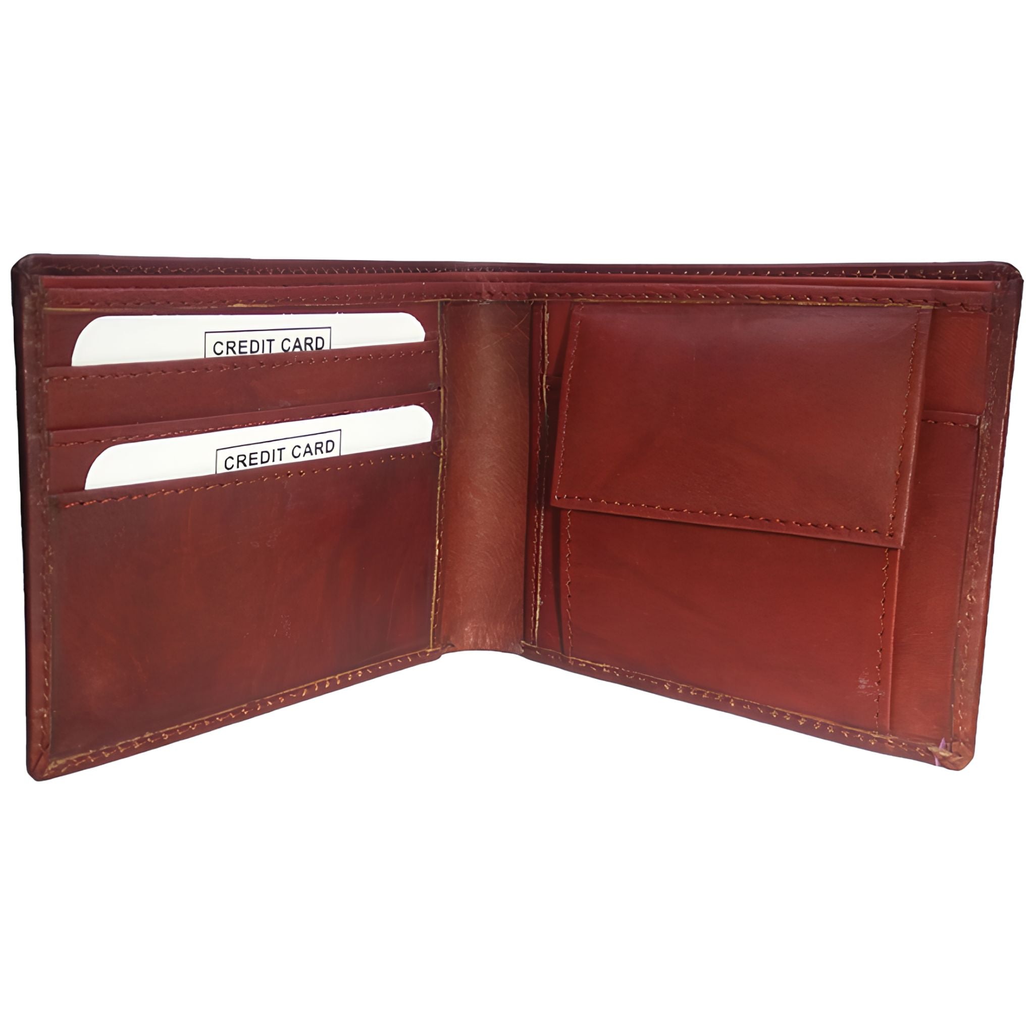 jubleeo leather bifold pocket mens wallet maroon