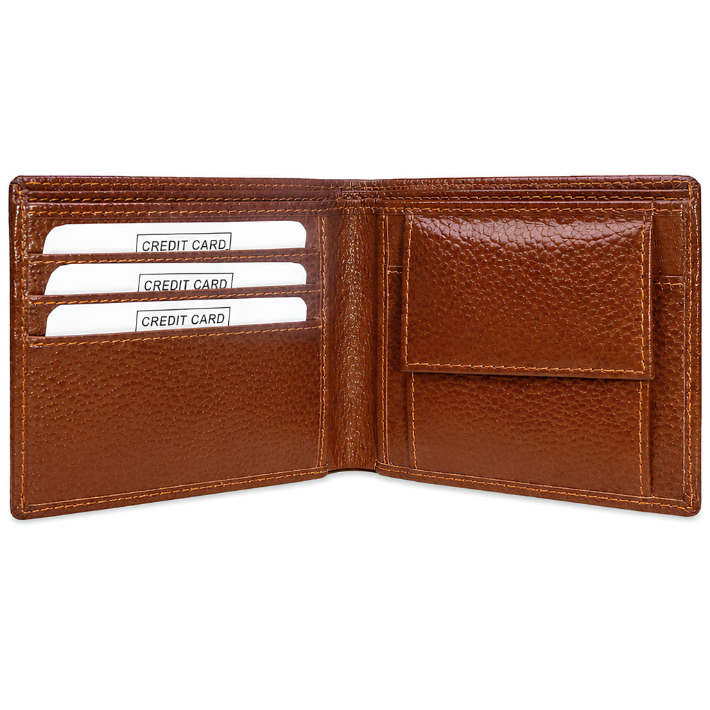 Jubleeo leather bifold card mens wallet tan