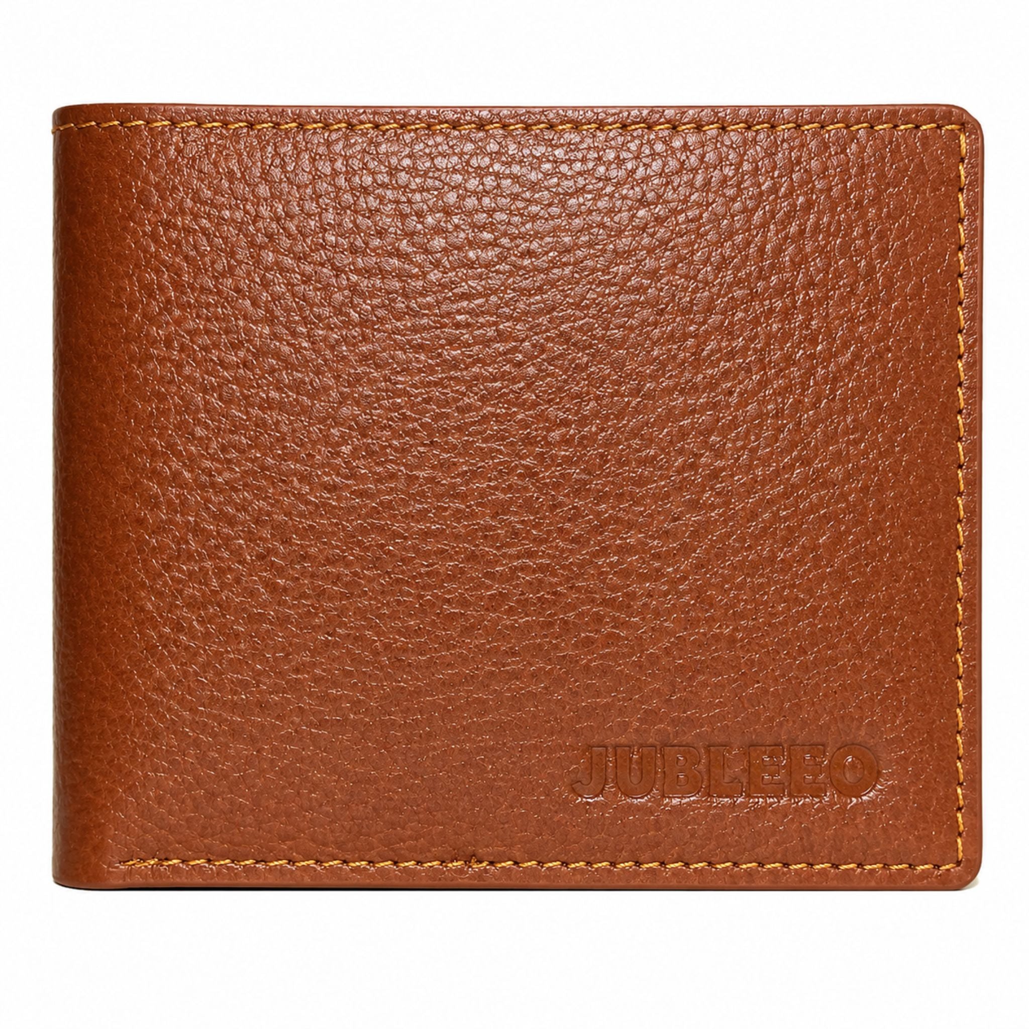 Jubleeo leather bifold card mens wallet tan