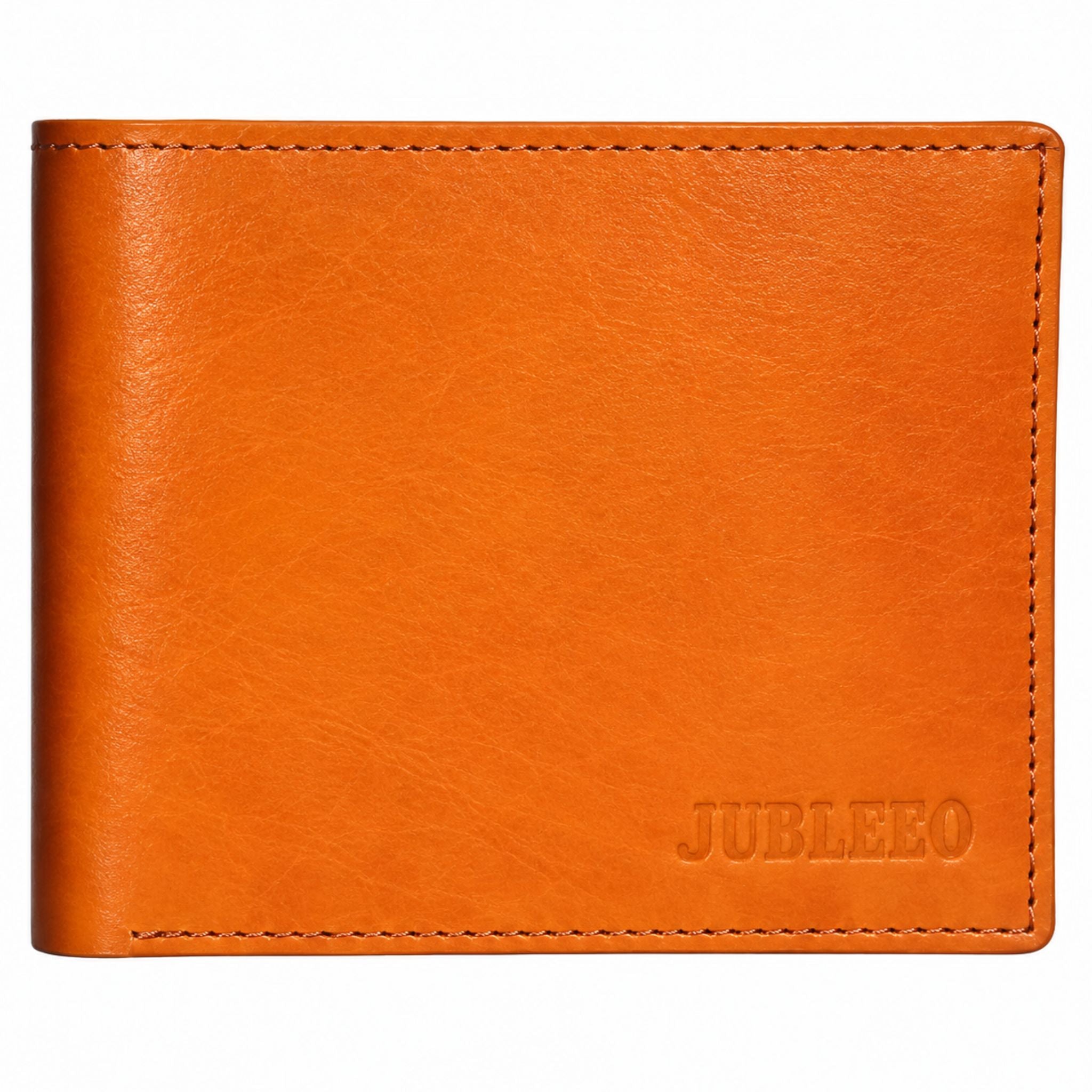 Jubleeo leather bifold mens wallet tan