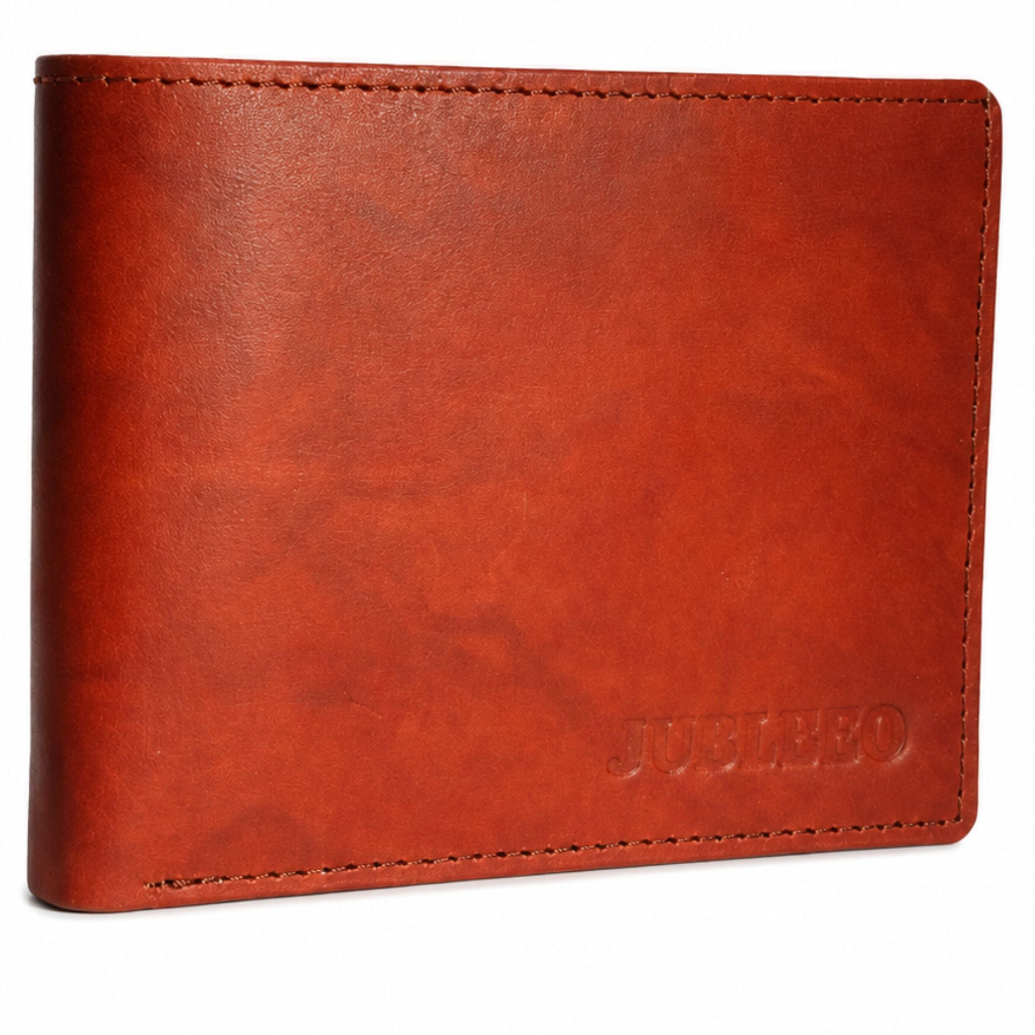jubleeo leather bifold pocket mens wallet maroon