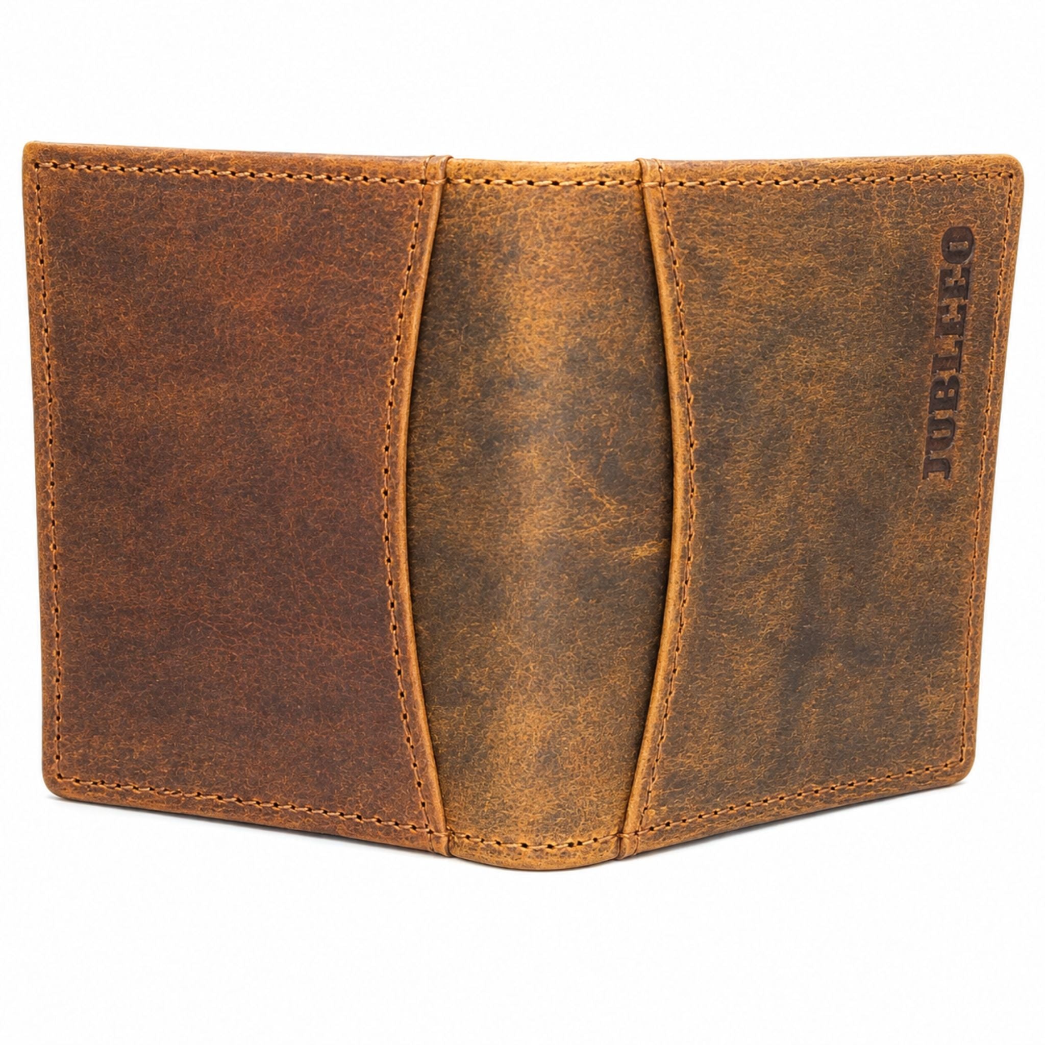 jubleeo leather card holder for men brown