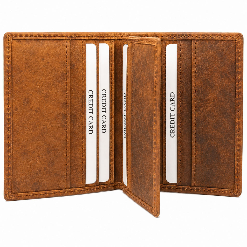 Jubleeo leather multi card mens card holder brown