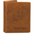 Jubleeo leather multi card mens card holder brown