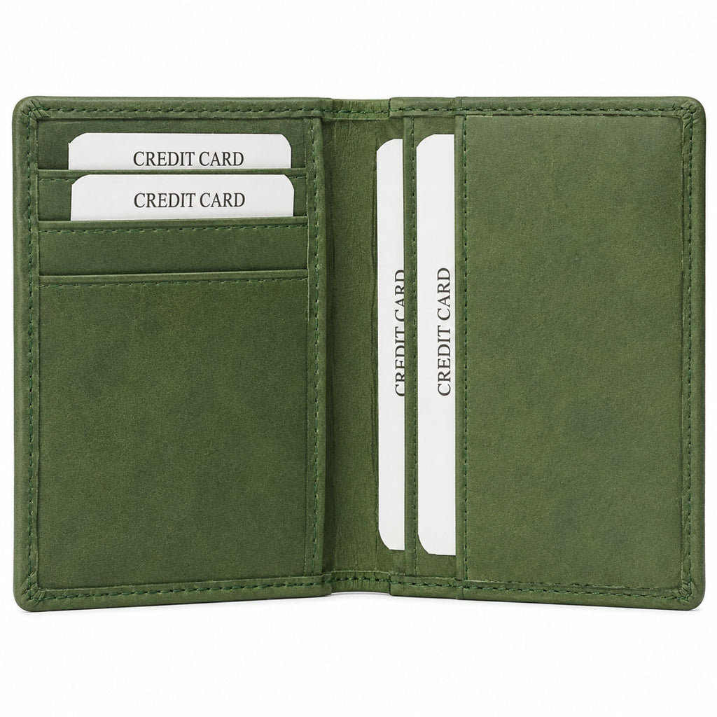 jubleeo leather mens card holder green