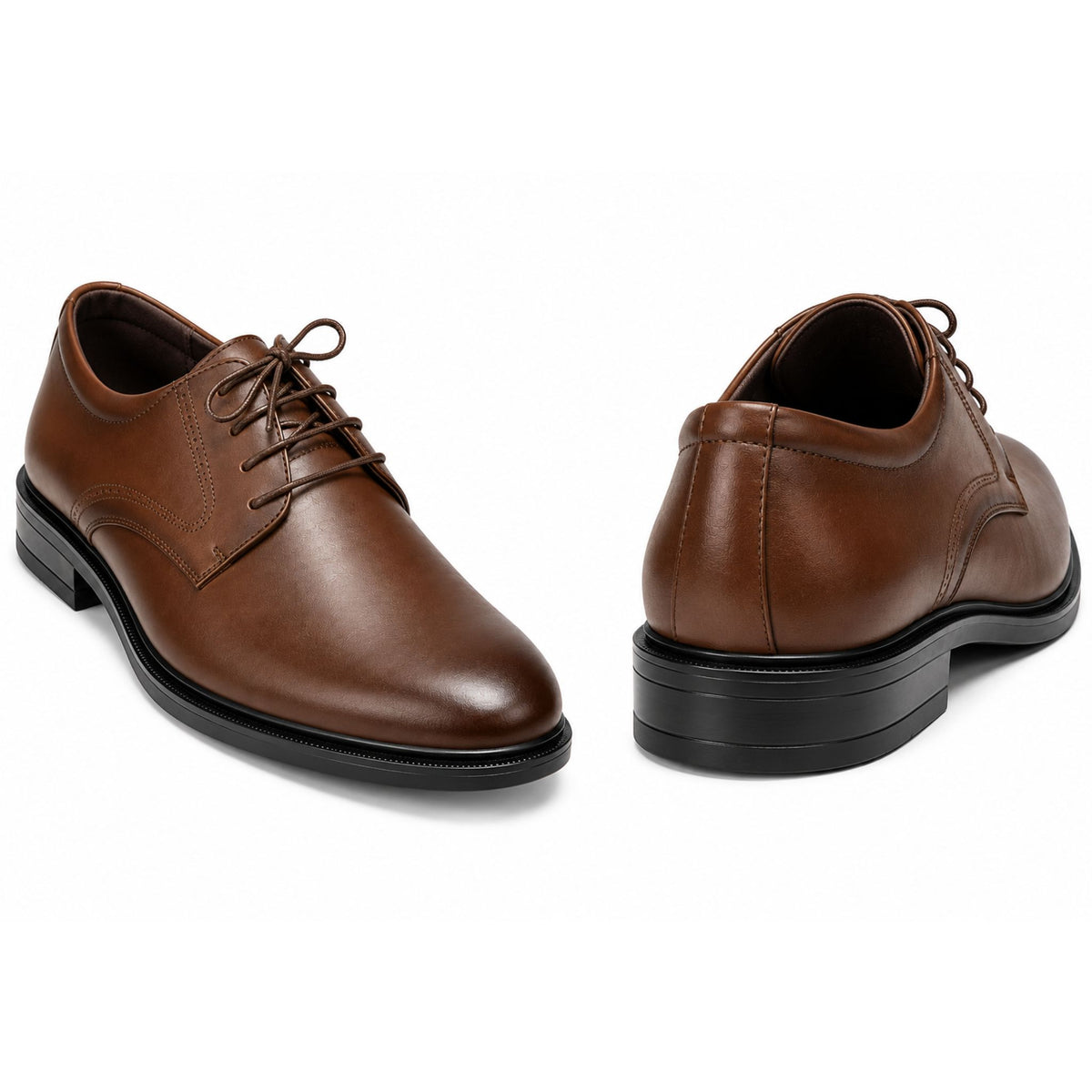 Jubleeo leather derby mens shoes brown