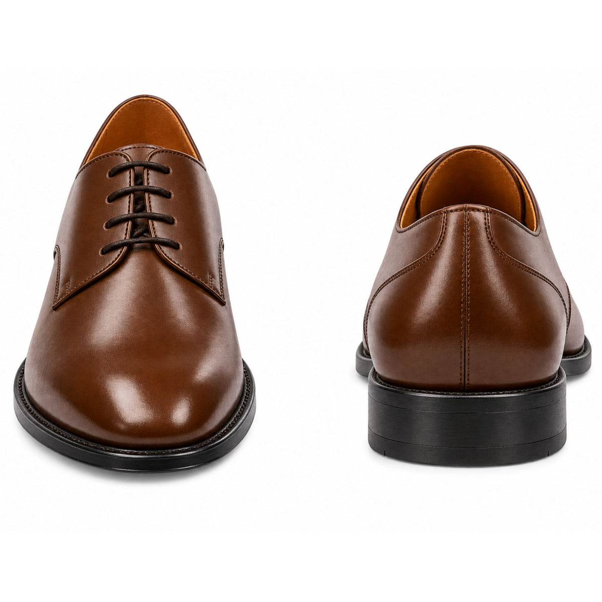 Jubleeo leather derby mens shoes brown