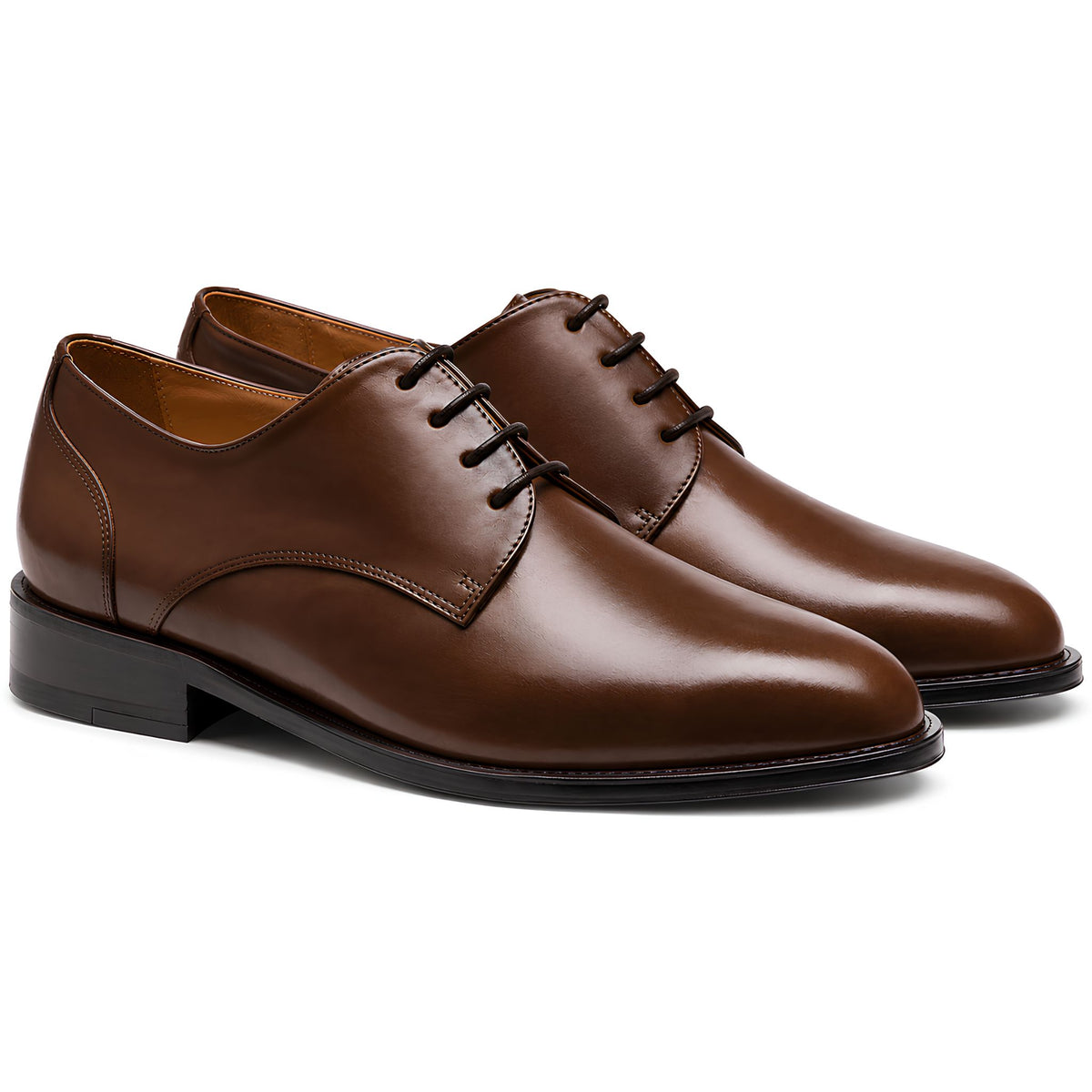Jubleeo leather derby mens shoes brown
