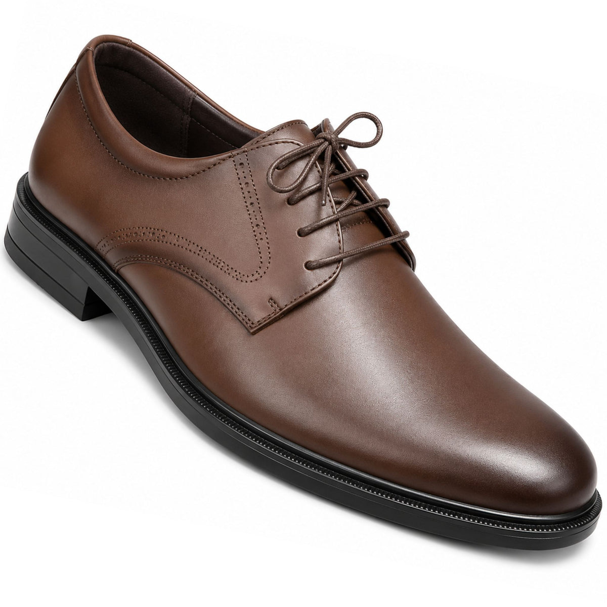 Jubleeo leather derby mens shoes brown