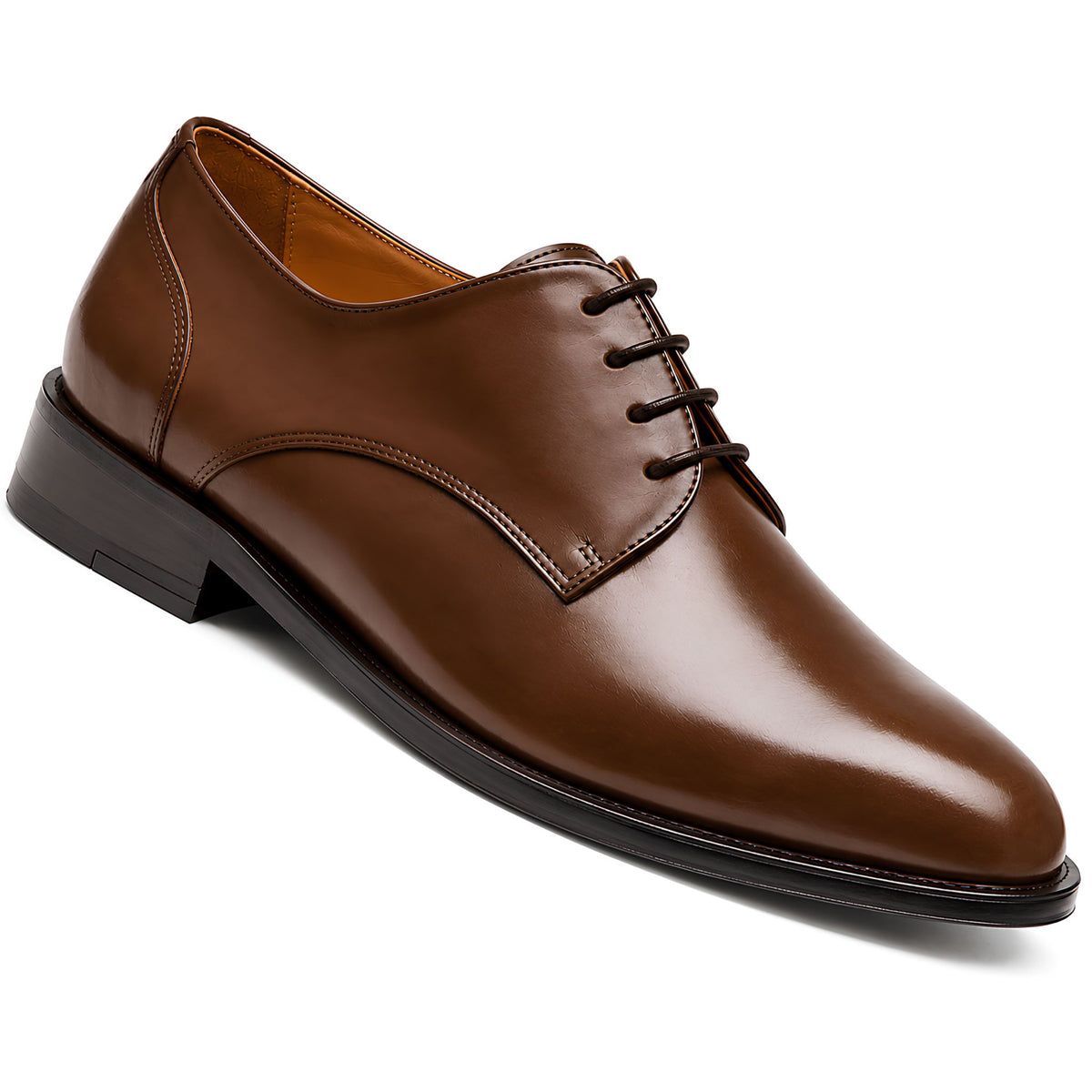 Jubleeo leather derby mens shoes brown