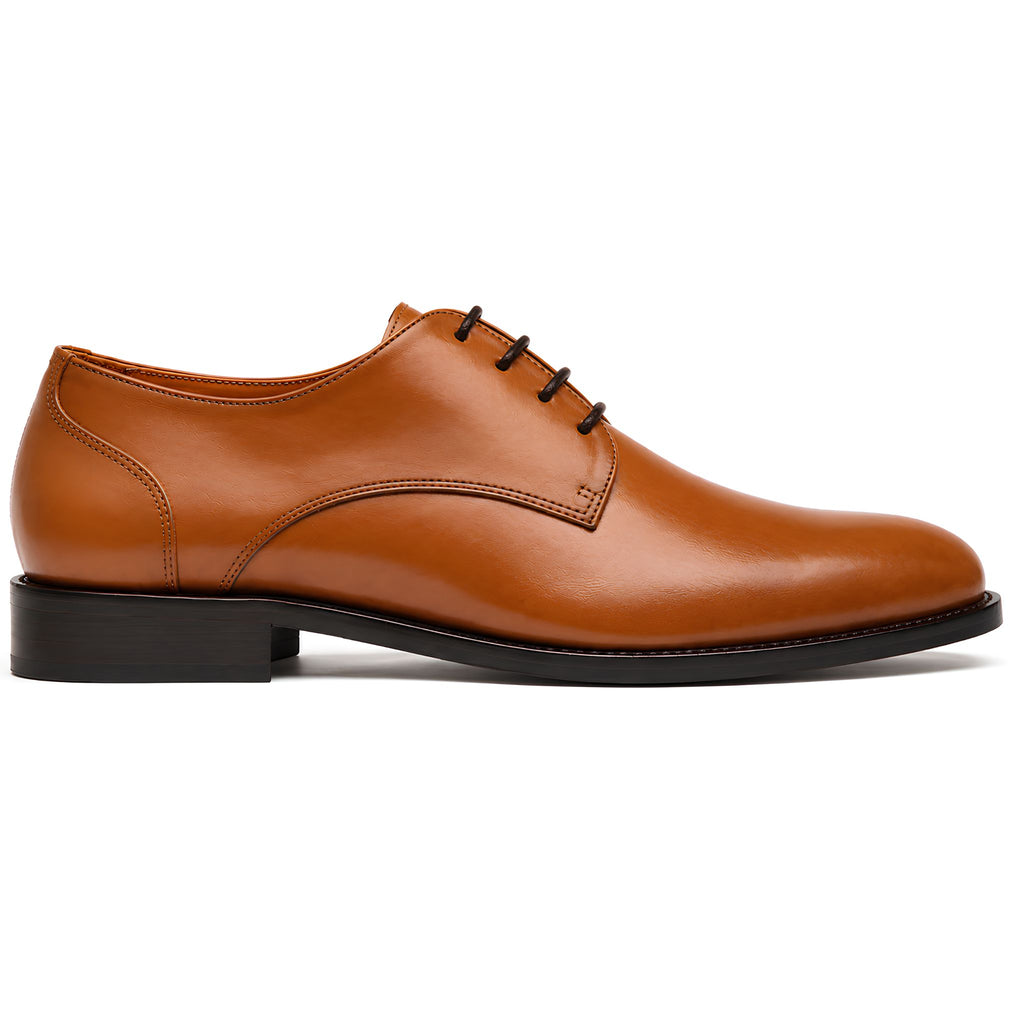 Jubleeo leather derby mens shoes tan