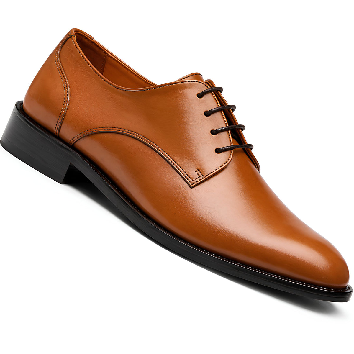 Jubleeo leather derby mens shoes tan