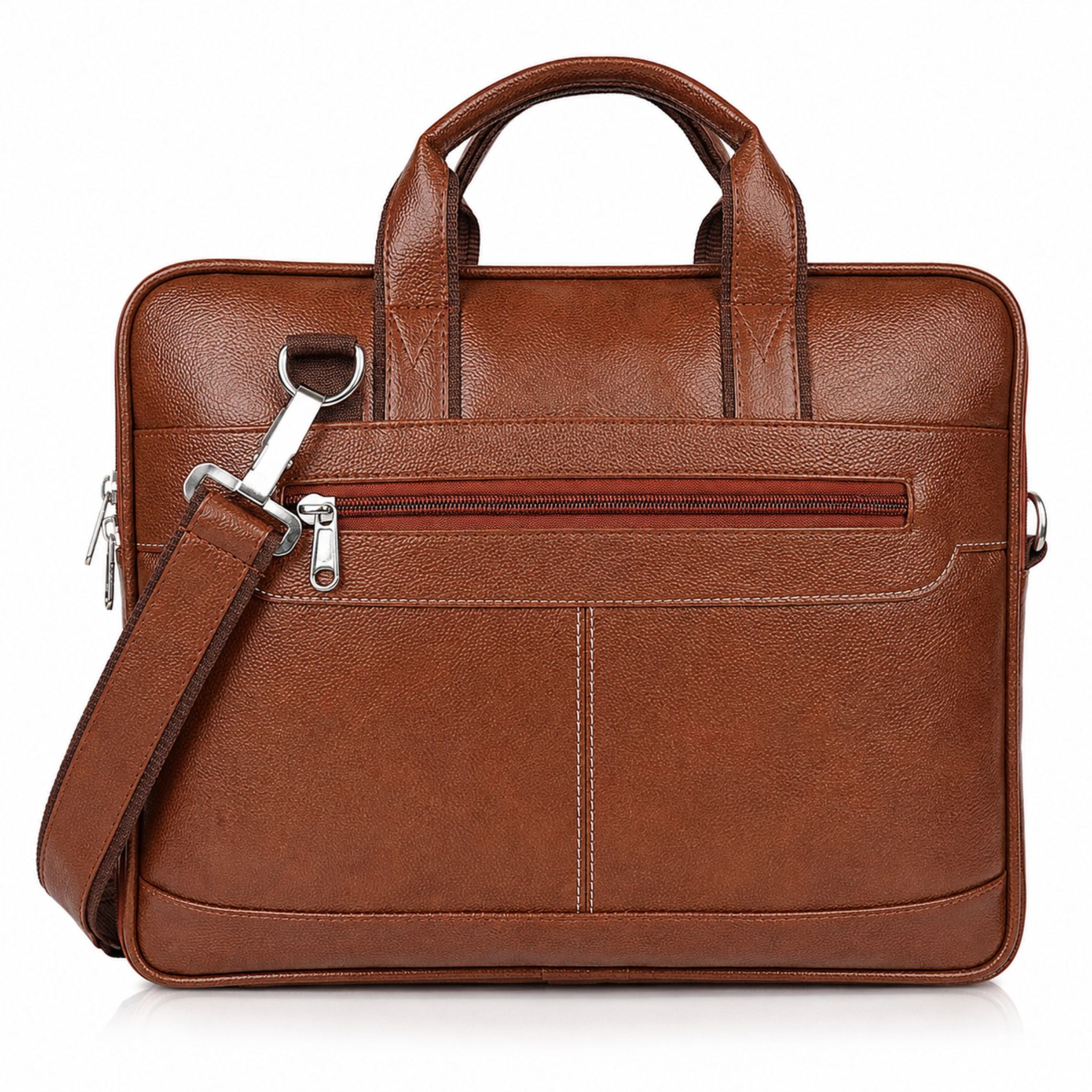 Jubleeo Leather Laptop Bag For Men Tan