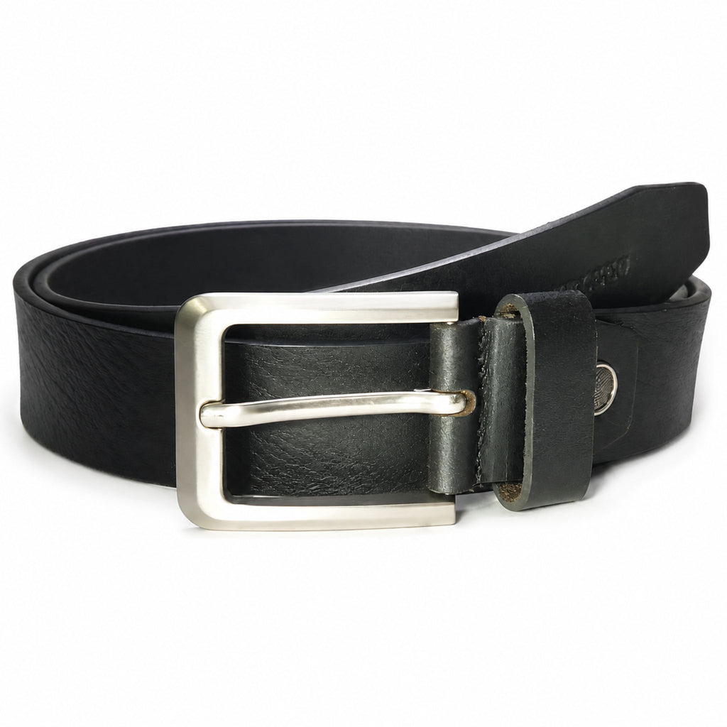 jubleeo leather grain mens belt black