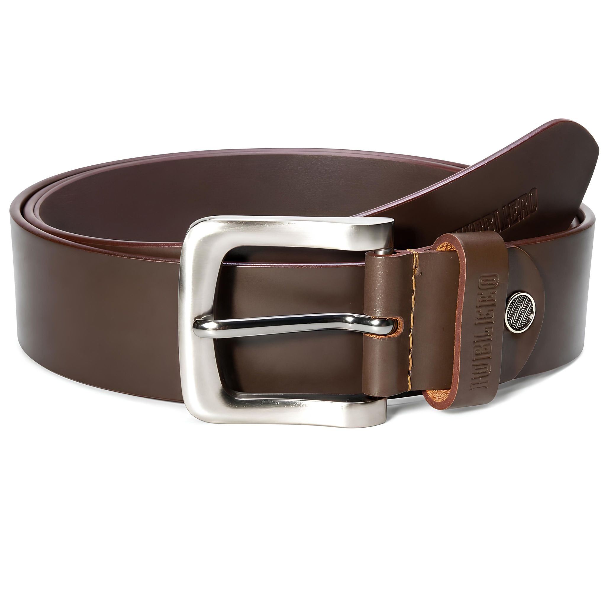 Jubleeo leather casual mens belt brown