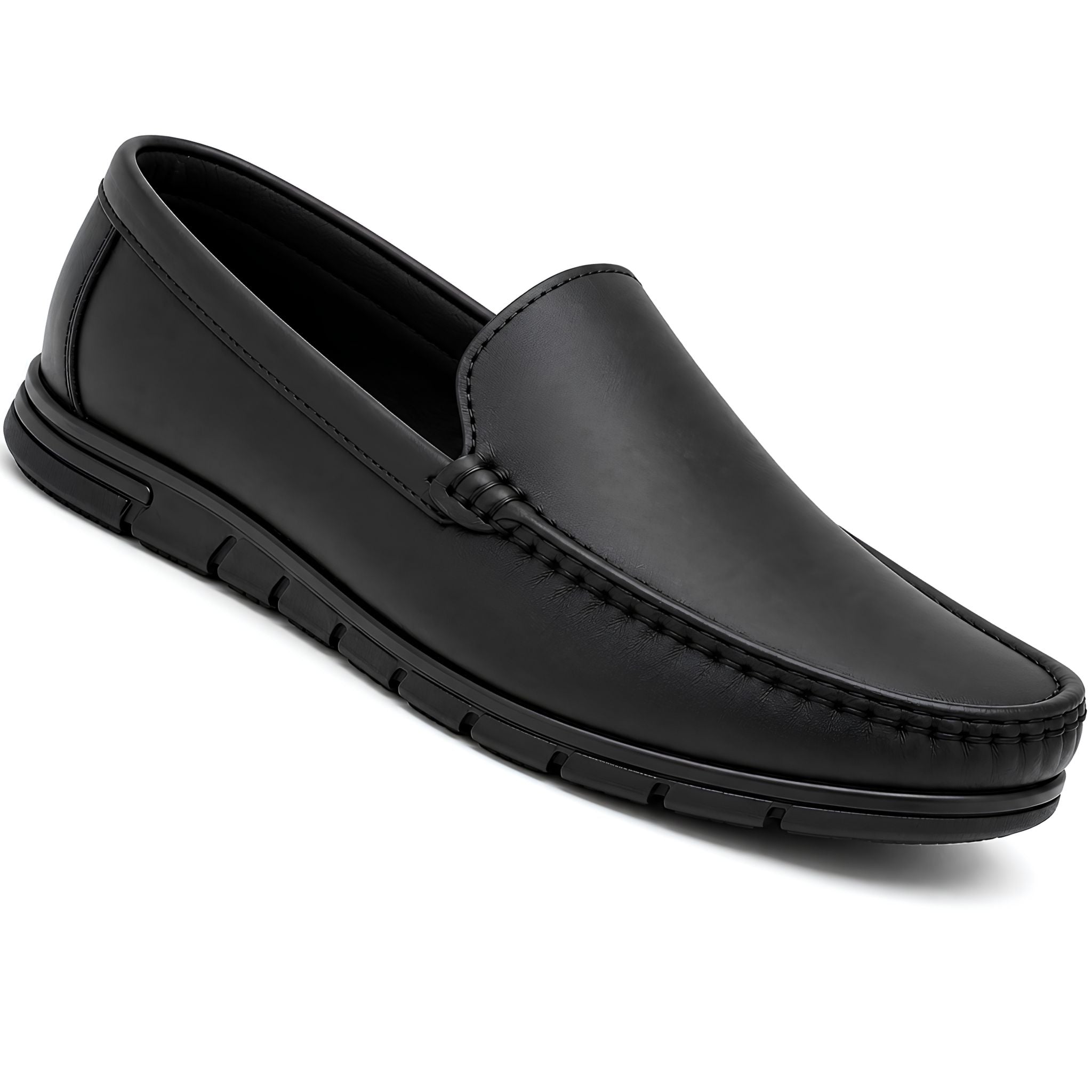 jubleeo leather premium mens loafer matte black