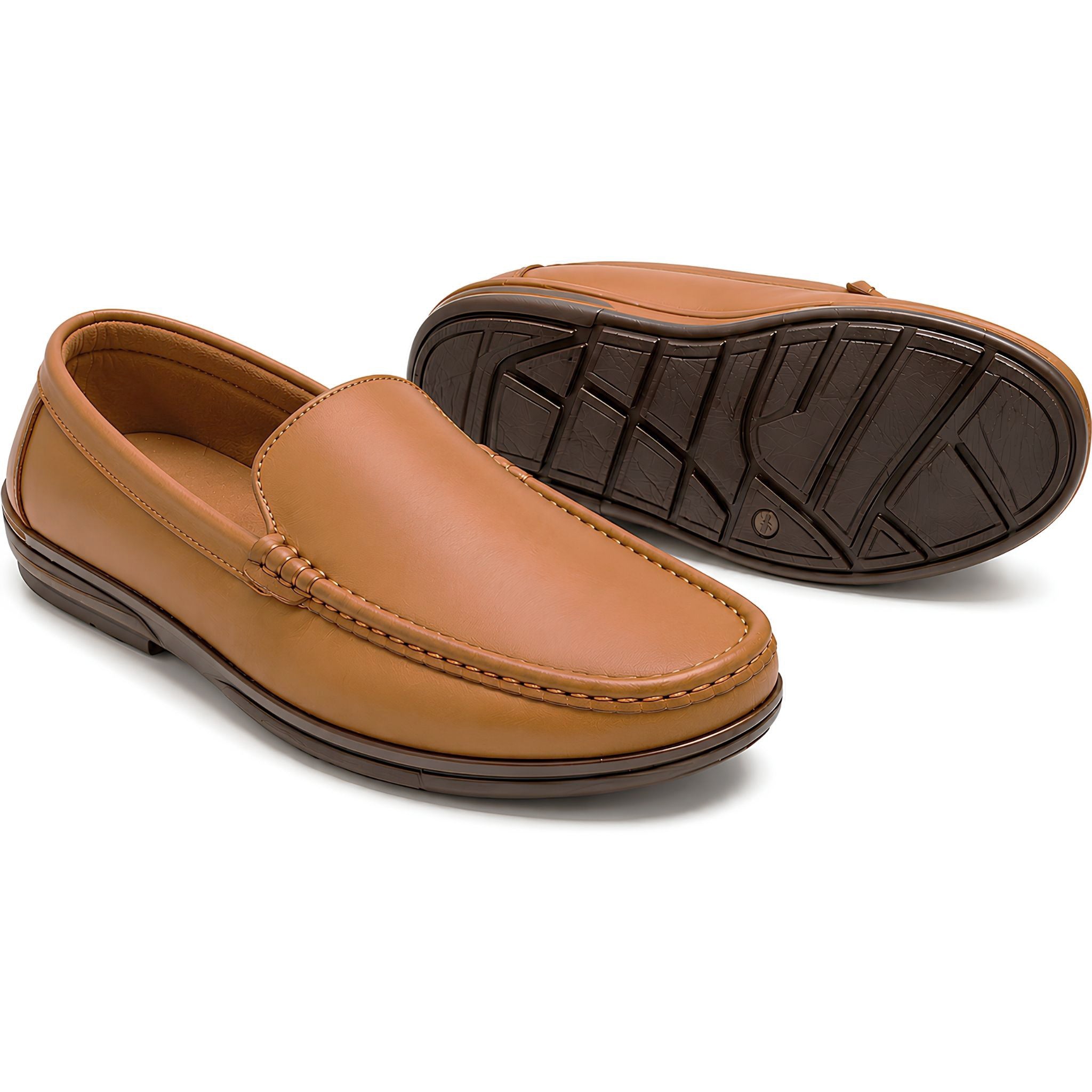 jubleeo leather premium mens loafer matte Tan