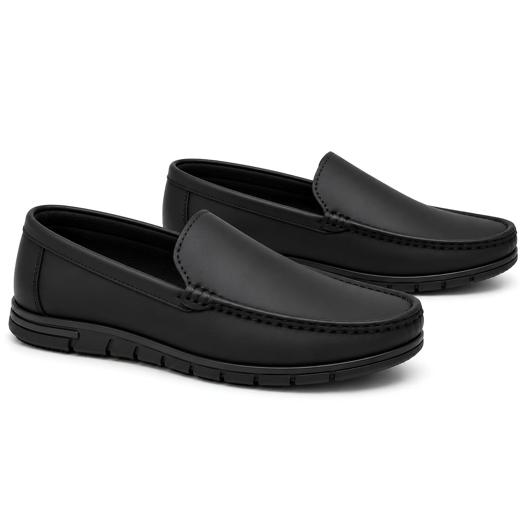 jubleeo leather premium mens loafer matte black