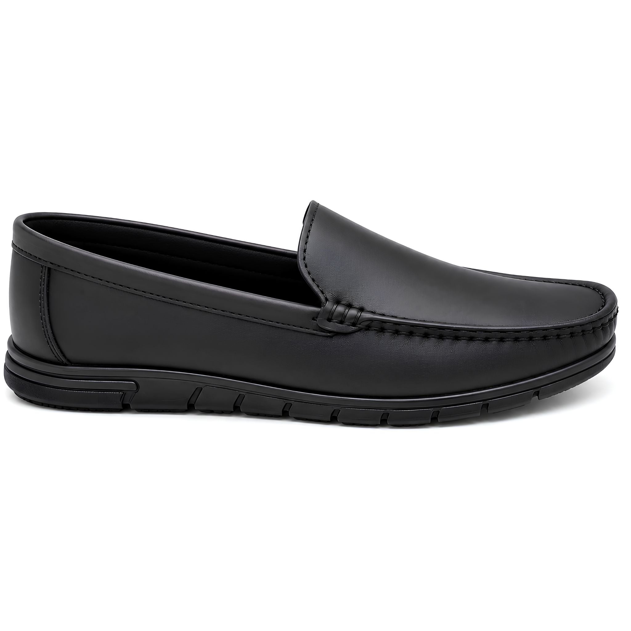 jubleeo leather premium mens loafer matte black