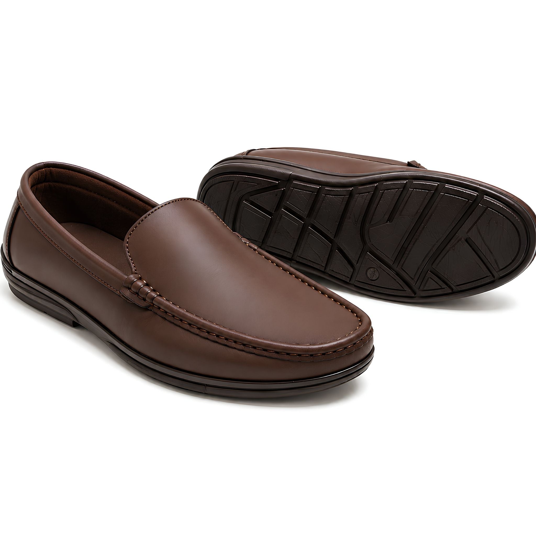 jubleeo leather premium mens loafer matte brown