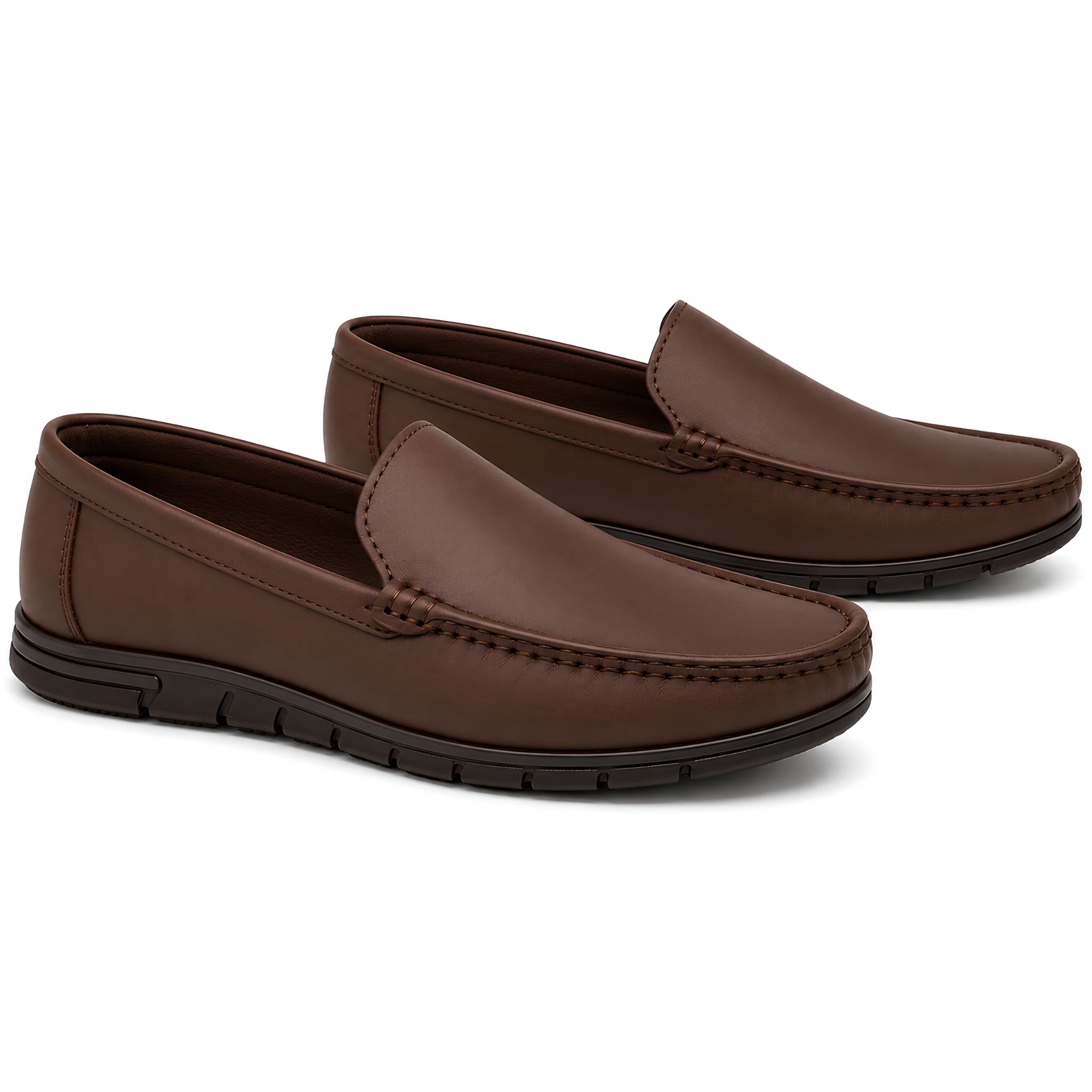 jubleeo leather premium mens loafer matte brown