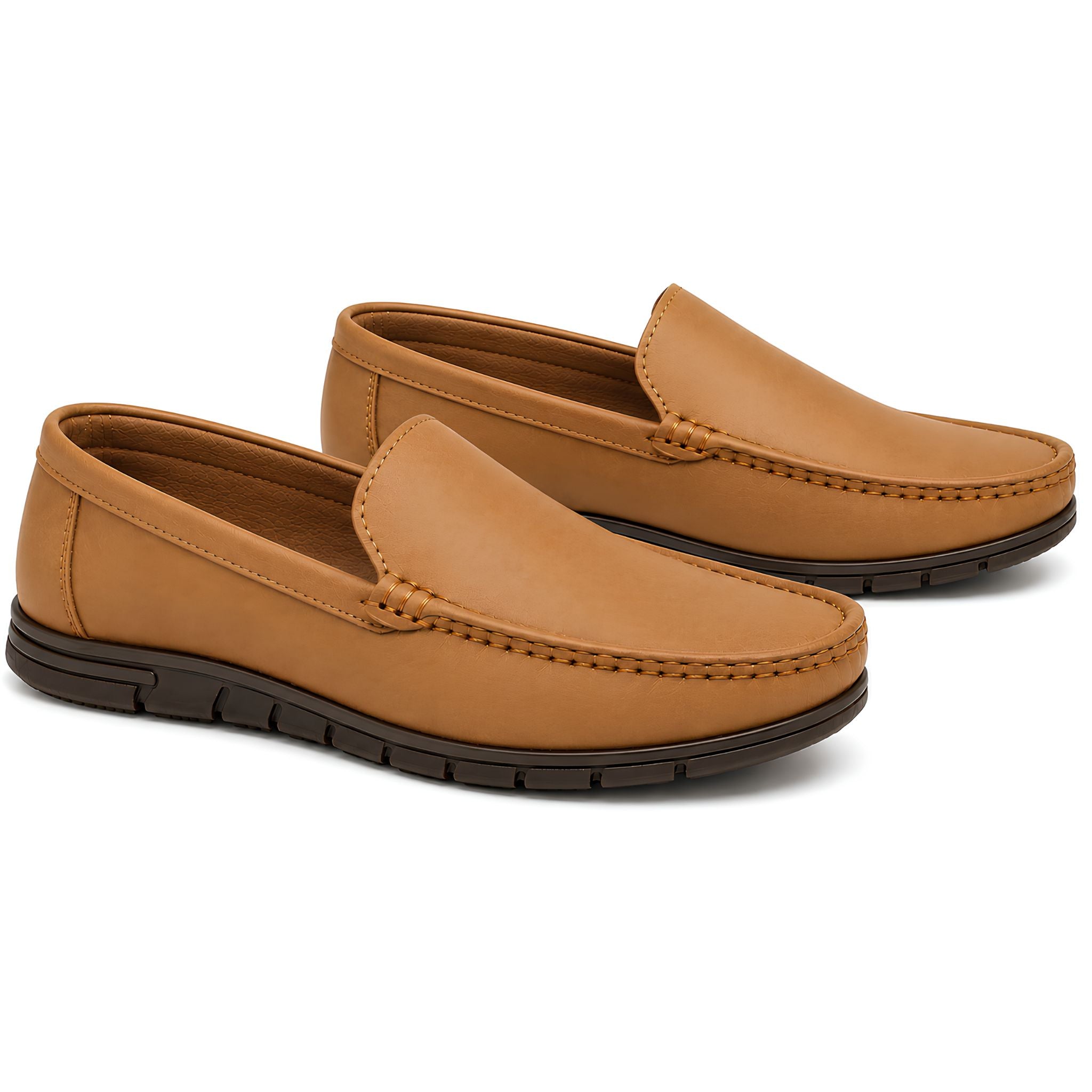 jubleeo leather premium mens loafer matte Tan