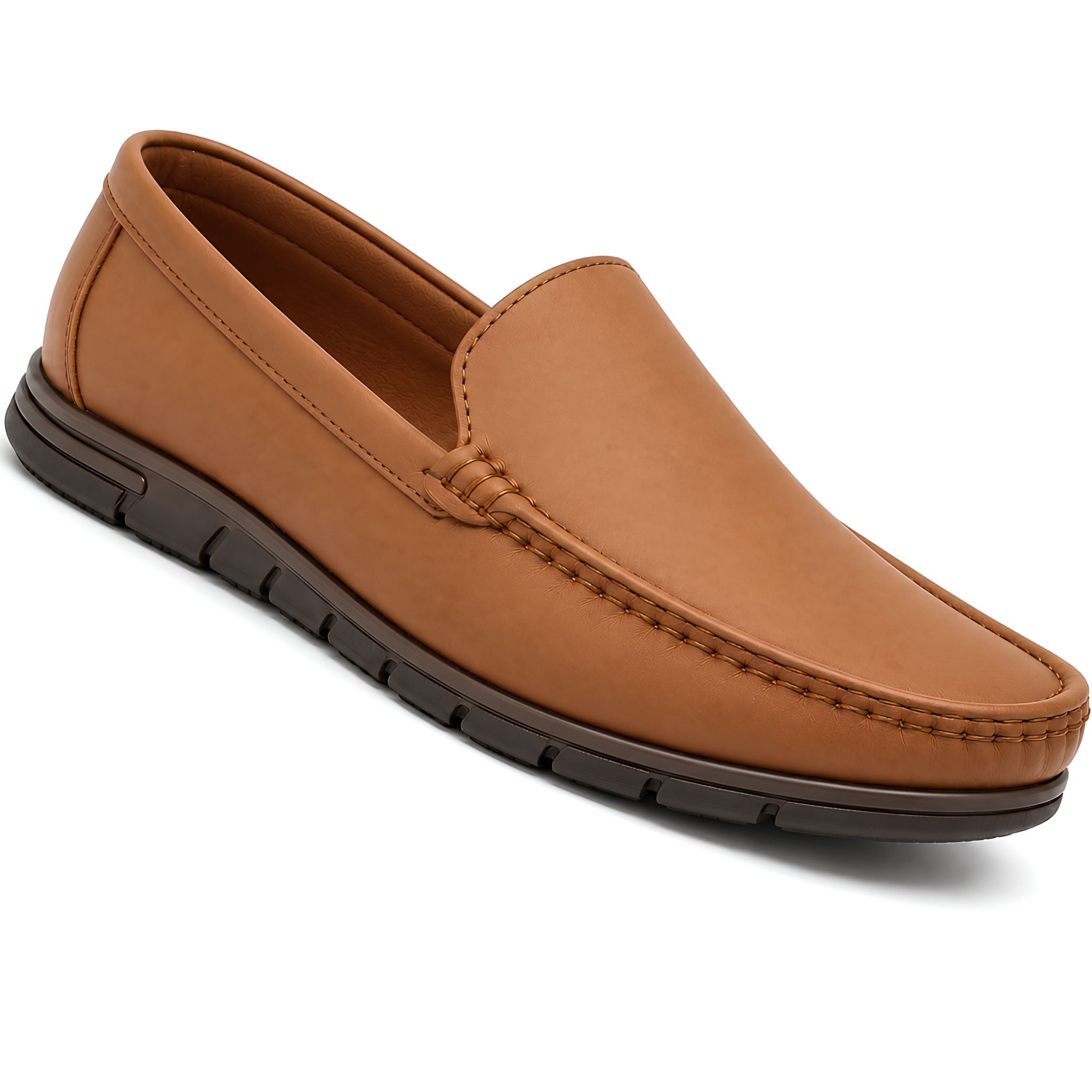 jubleeo leather premium mens loafer matte Tan