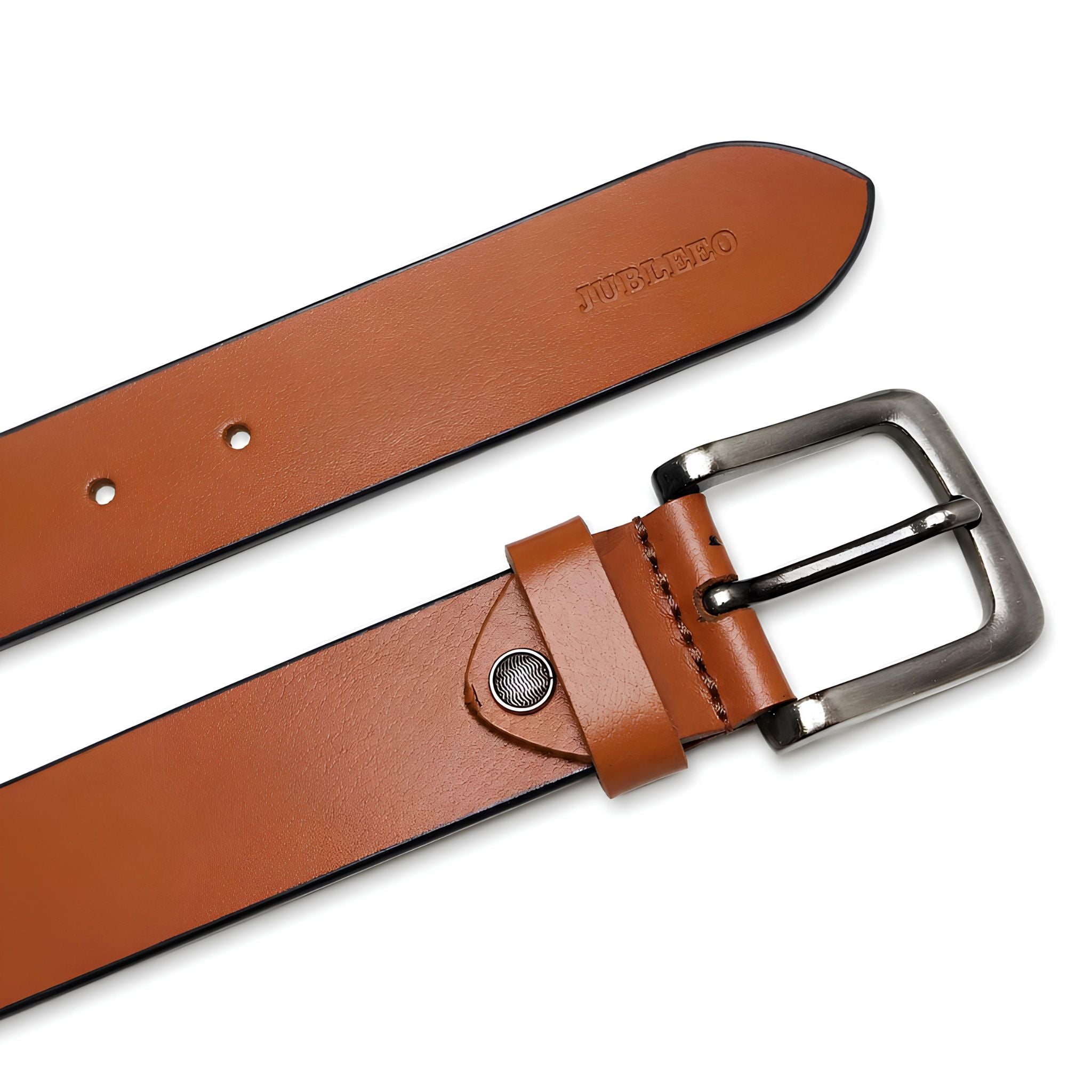 Jubleeo leather casual mens belt tan