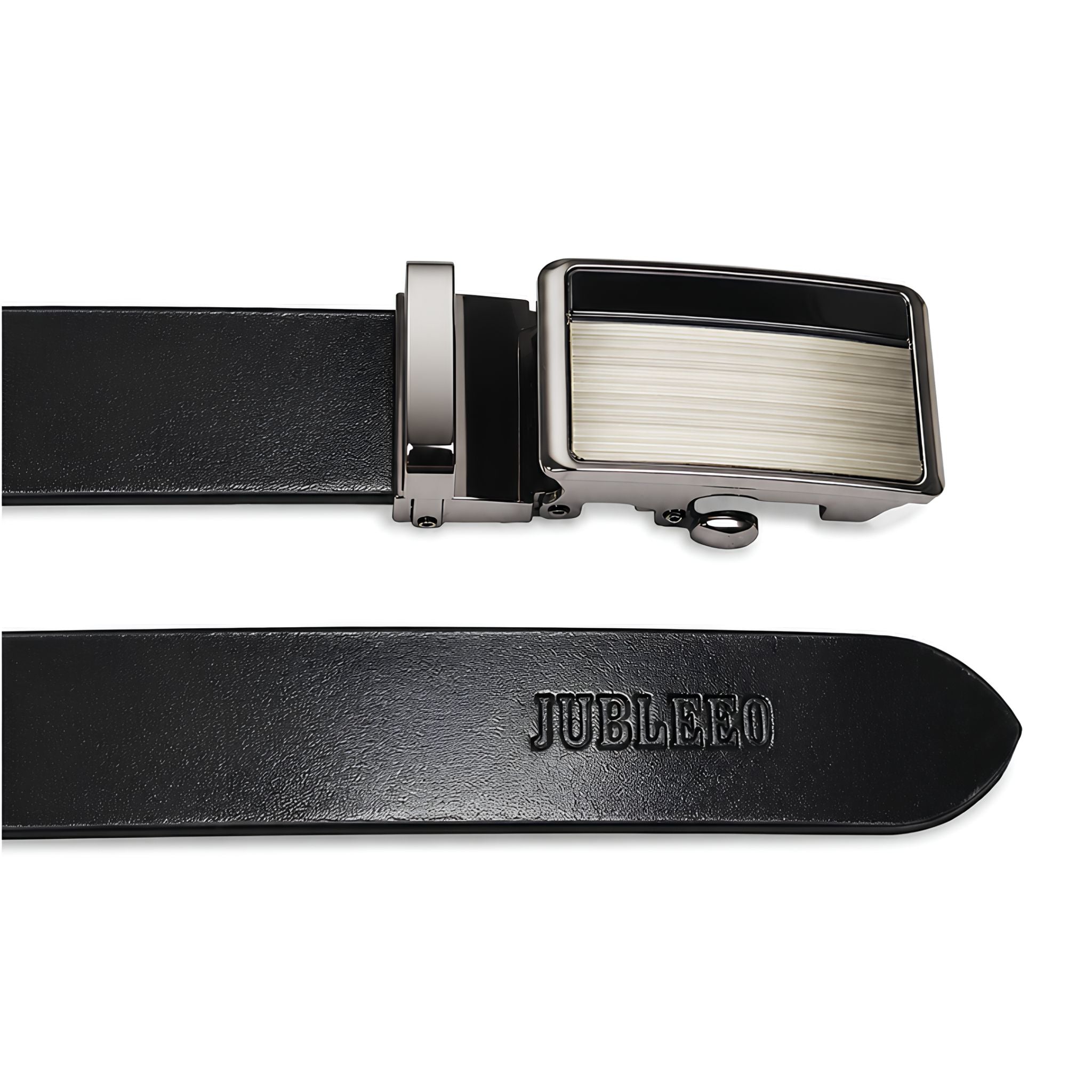 jubleeo leather narrow mens belt black