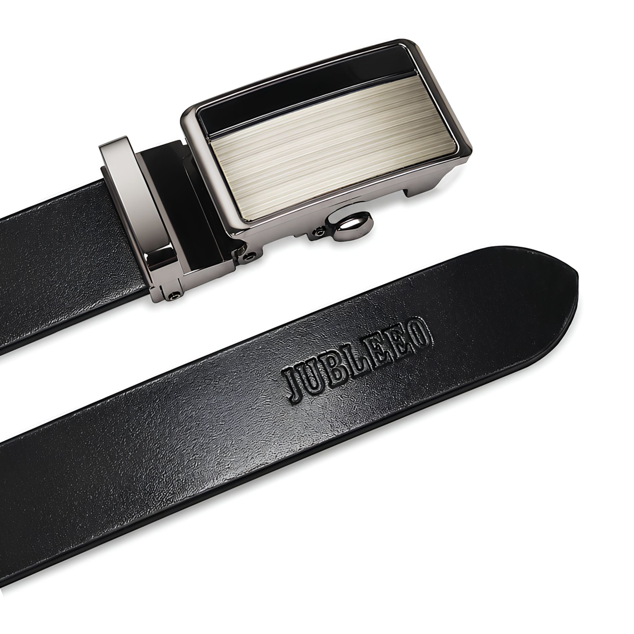 jubleeo leather narrow mens belt black