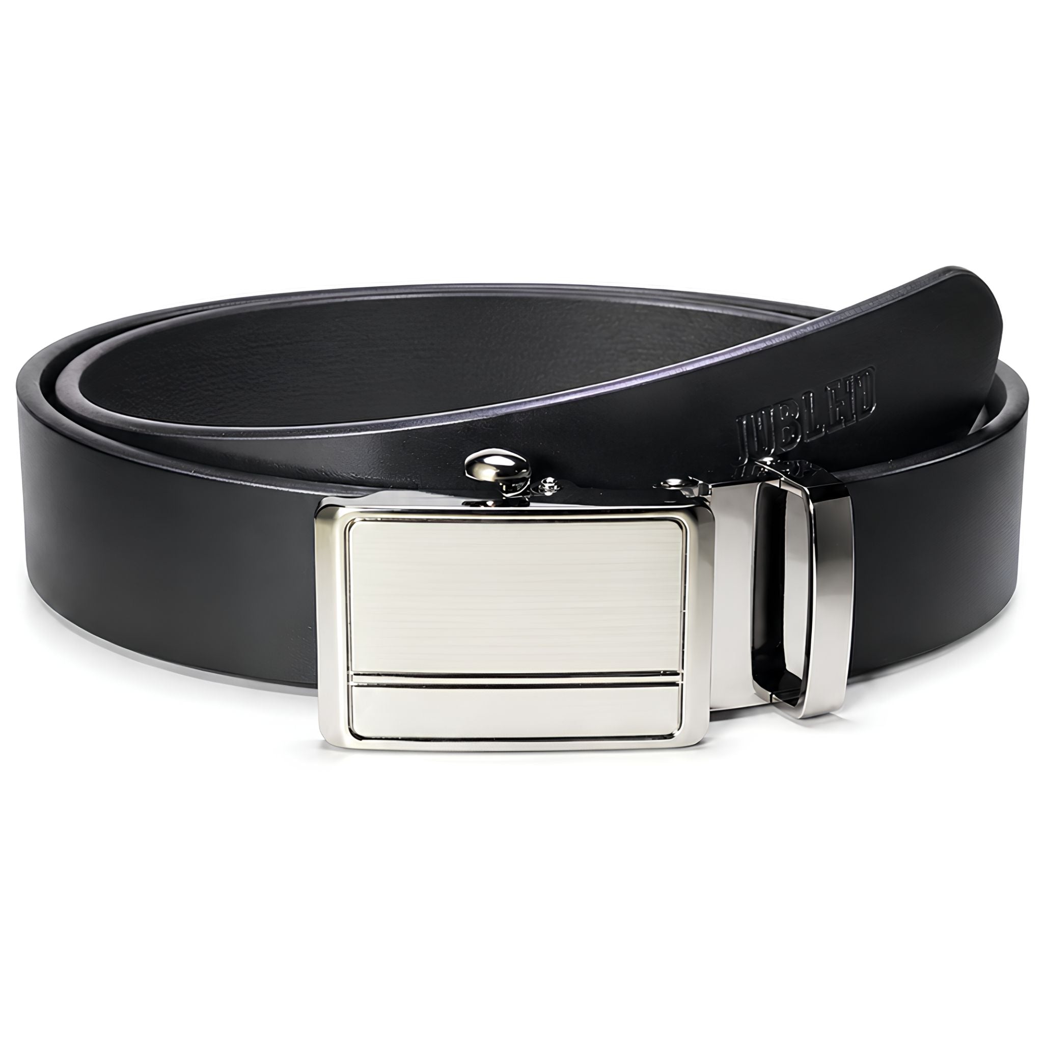jubleeo leather narrow mens belt black