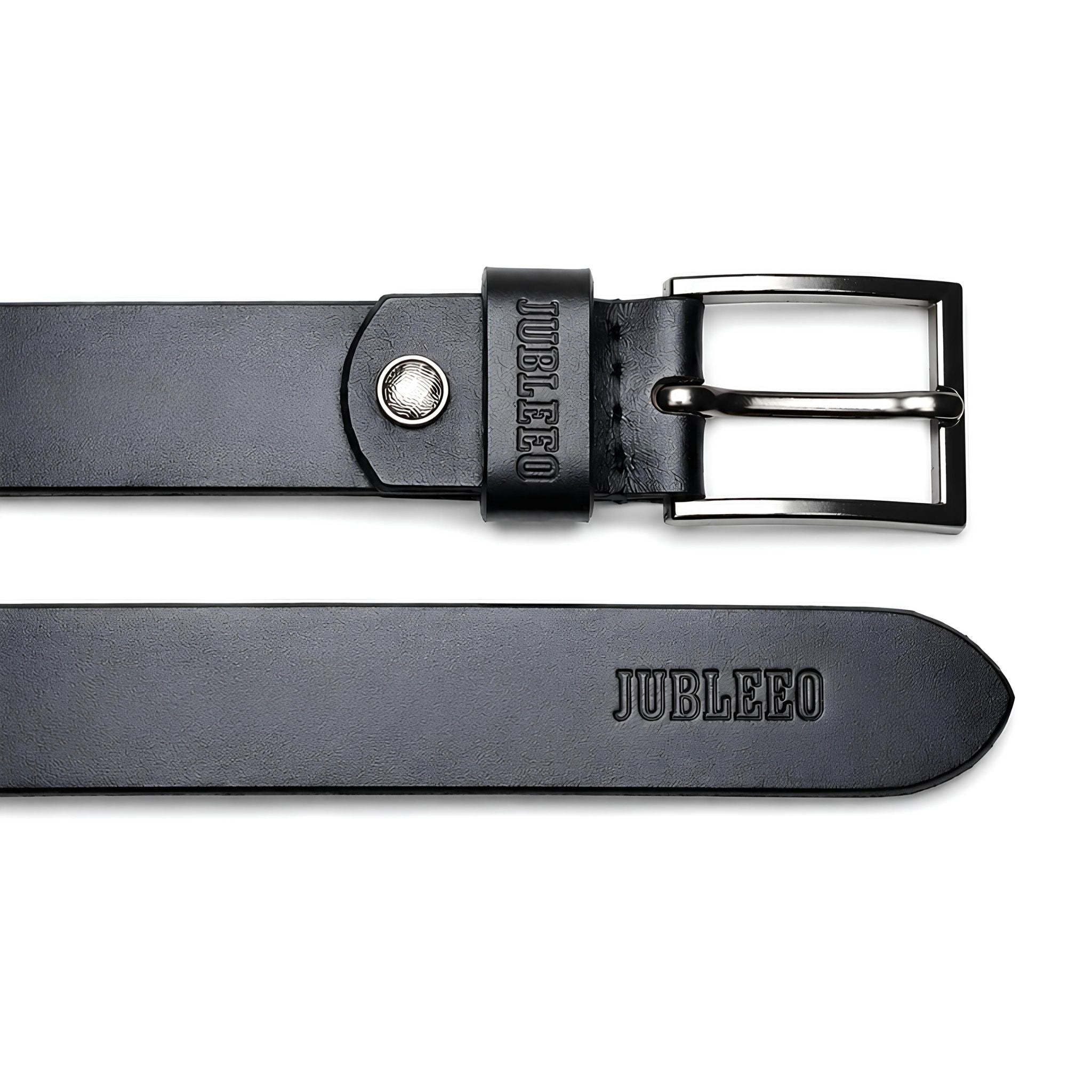 jubleeo leather narrow mens belt black