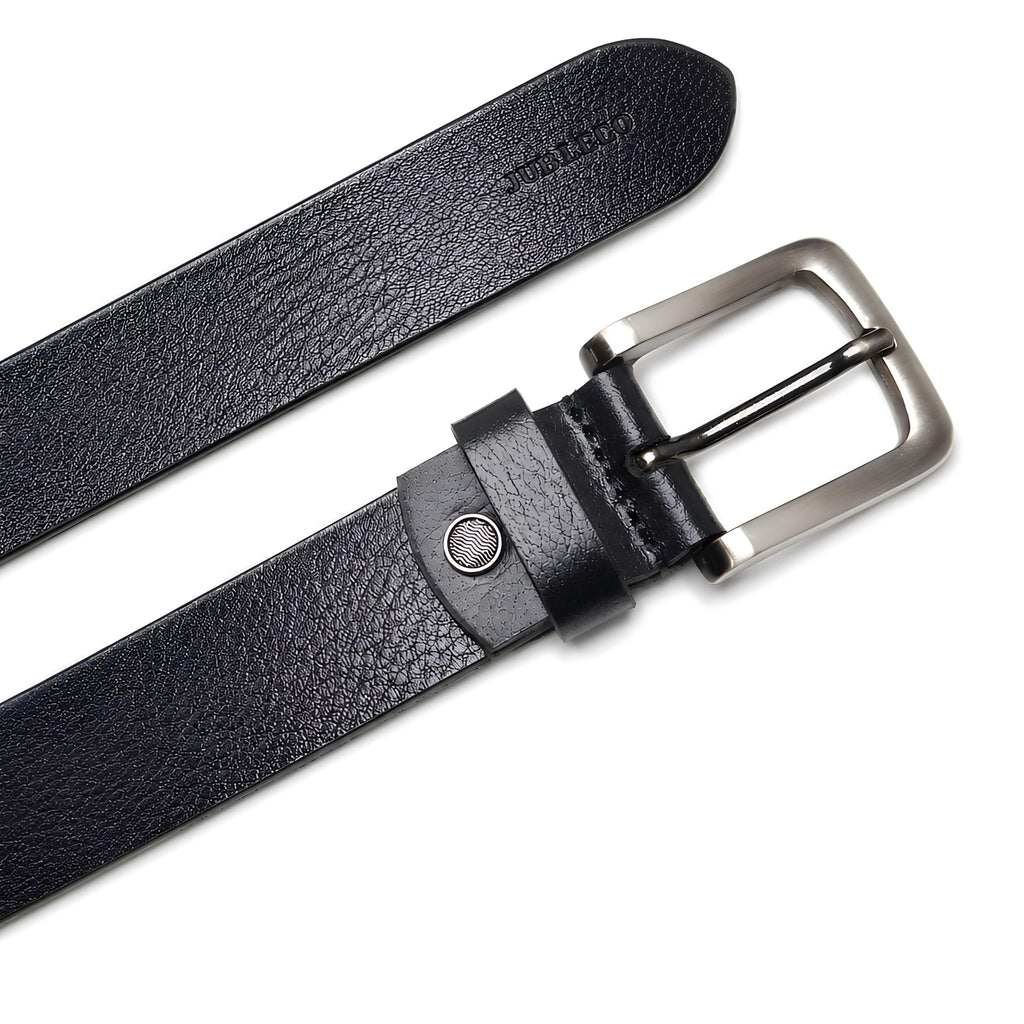 jubleeo leather casual textured mens belt black