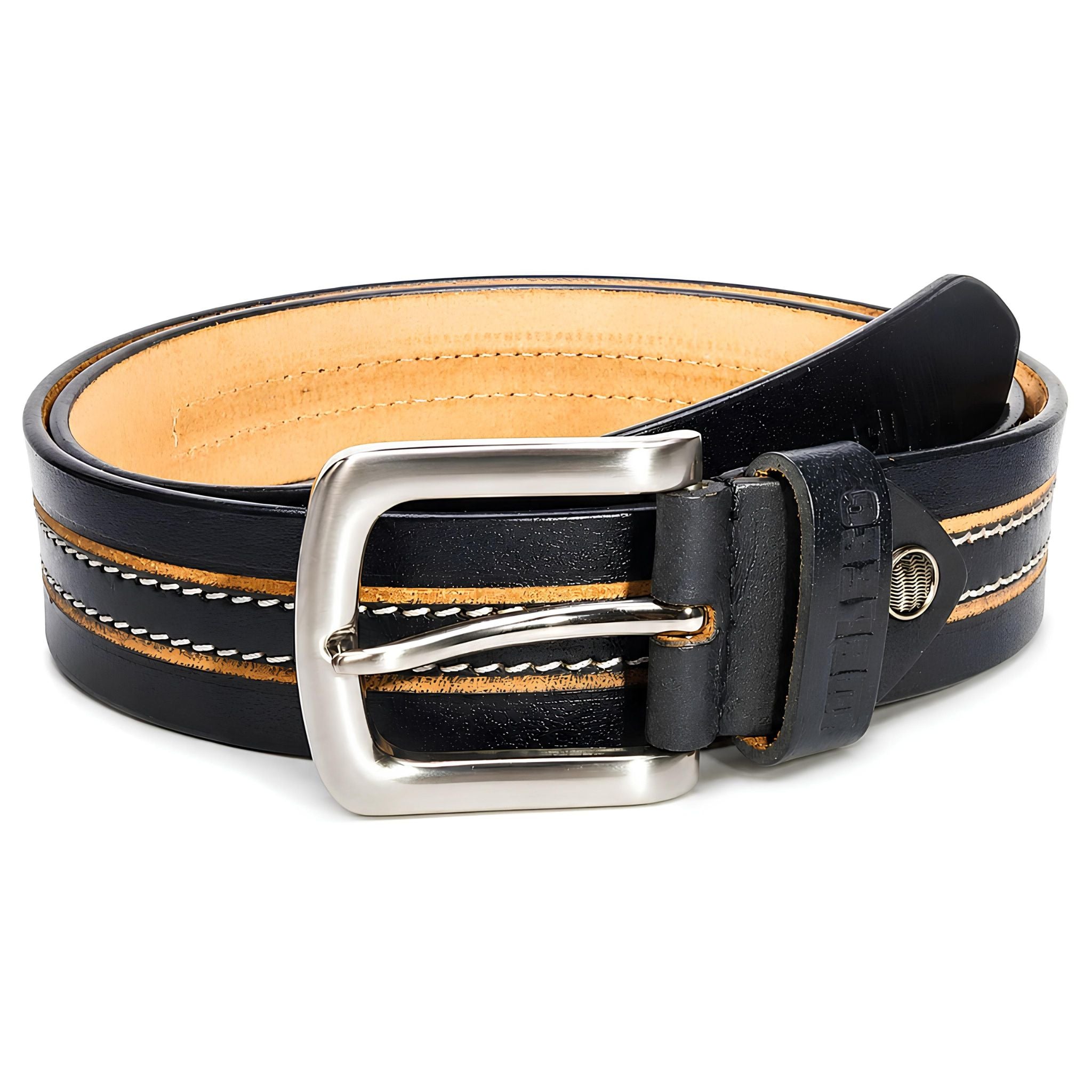 jubleeo leather casual mens belt black
