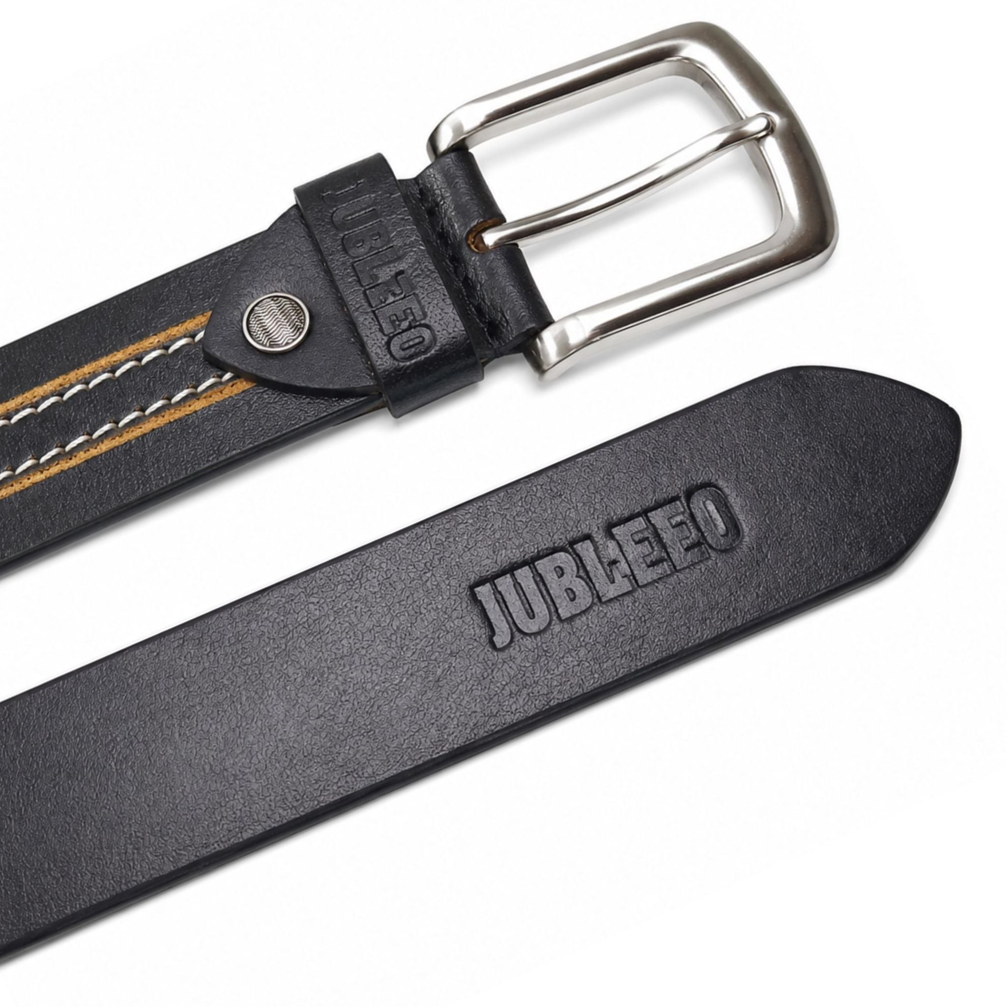 jubleeo leather casual mens belt black