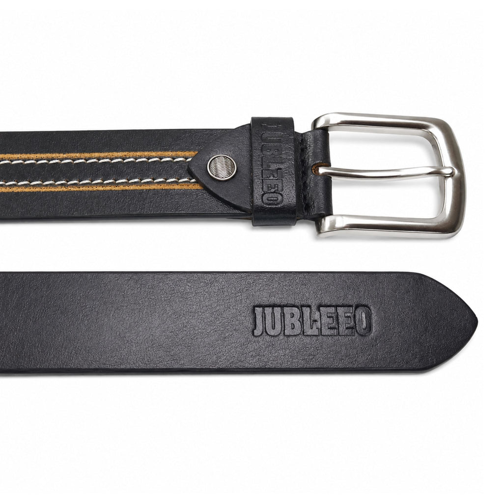 jubleeo leather casual mens belt black