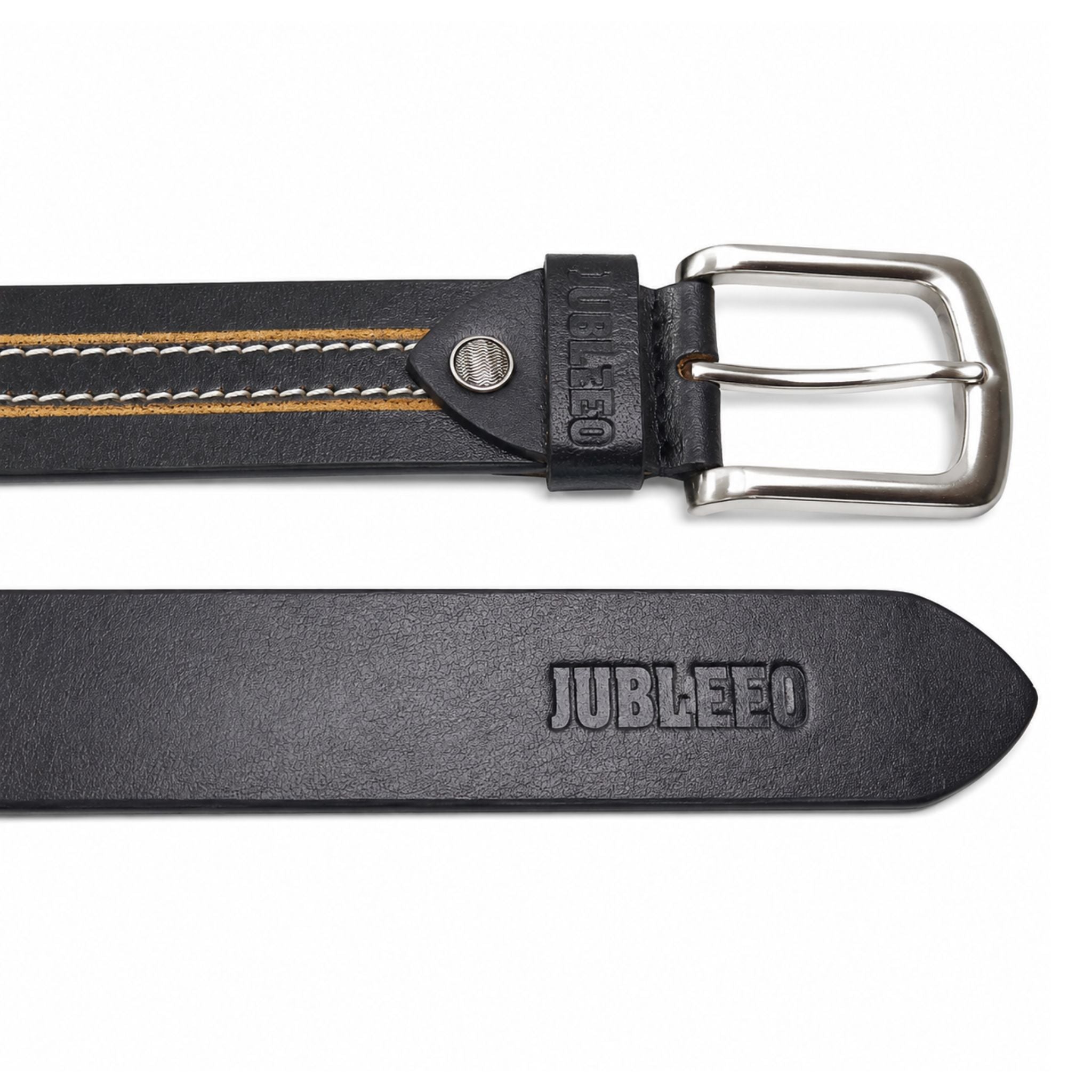 jubleeo leather casual mens belt black