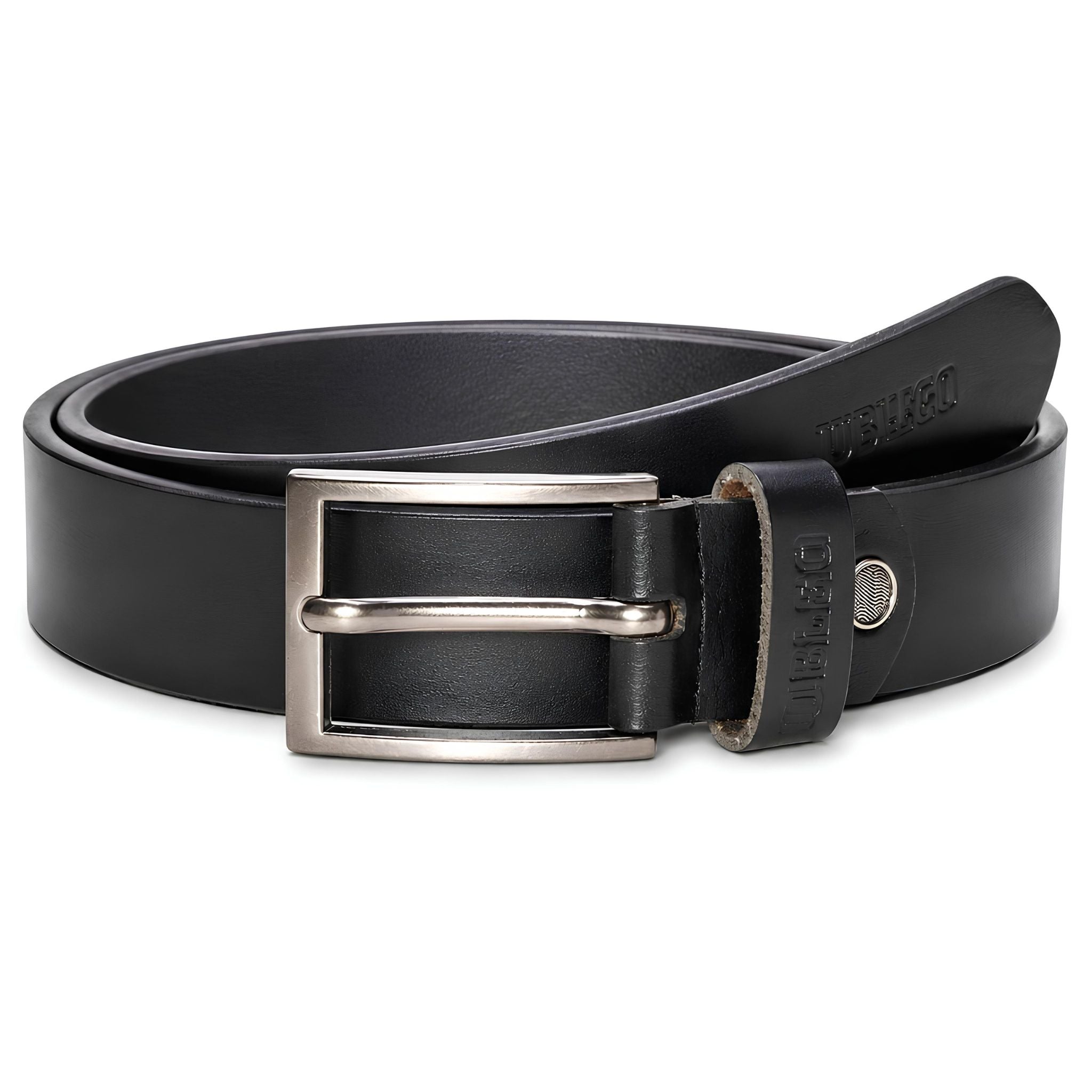 jubleeo leather narrow mens belt black